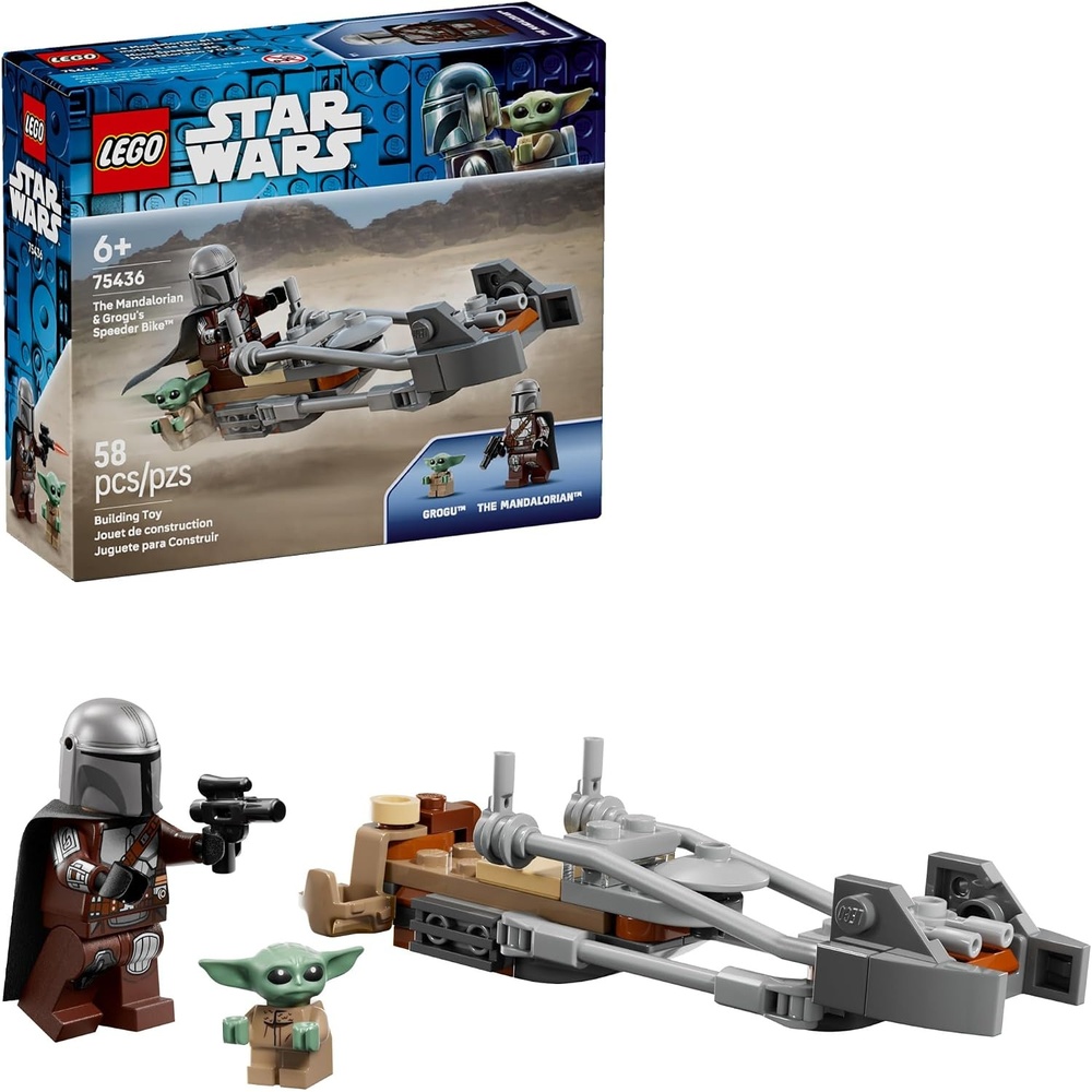 image:imageLEGO Star Wars The Mandalorian amp Grogus Speeder Bike Building Toy for Boys amp Girls Pretend Play Space Vehicle W2 Star Wars Character Figures for Kids Ages 6 Gift Idea for Birthdays 75436
