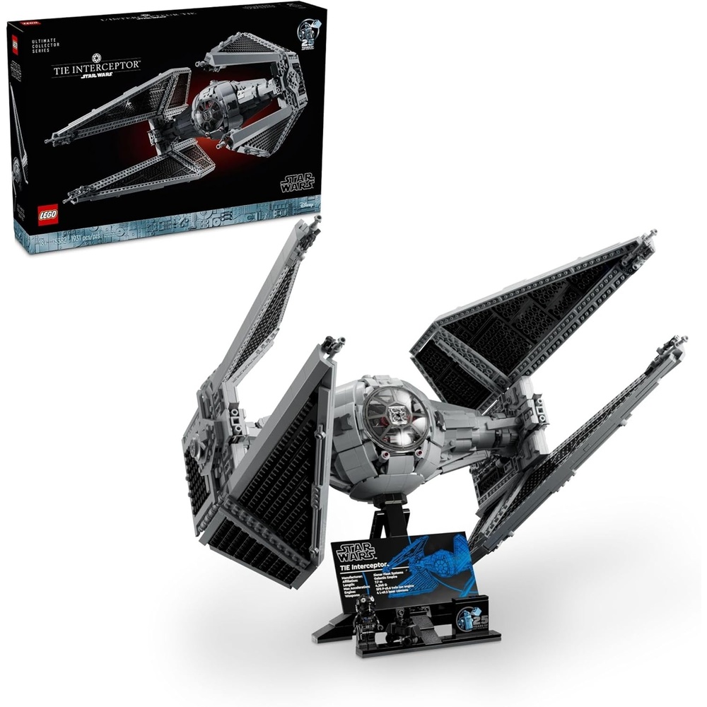 image:imageLEGO Star Wars Ultimate Collector Series TIE Interceptor Model Building Set Star Wars Collectible with TIE Pilot Minifigure Creative Build and Display Starfighter Set for Adults and UCS Fans 75382