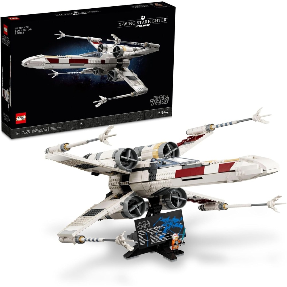 image:imageLEGO Star Wars Ultimate Collector Series XWing Starfighter Building Set for Adults Star Wars Collectible for Build and Display with Luke Skywalker Minifigure Fun Gift Idea for Fans 75355
