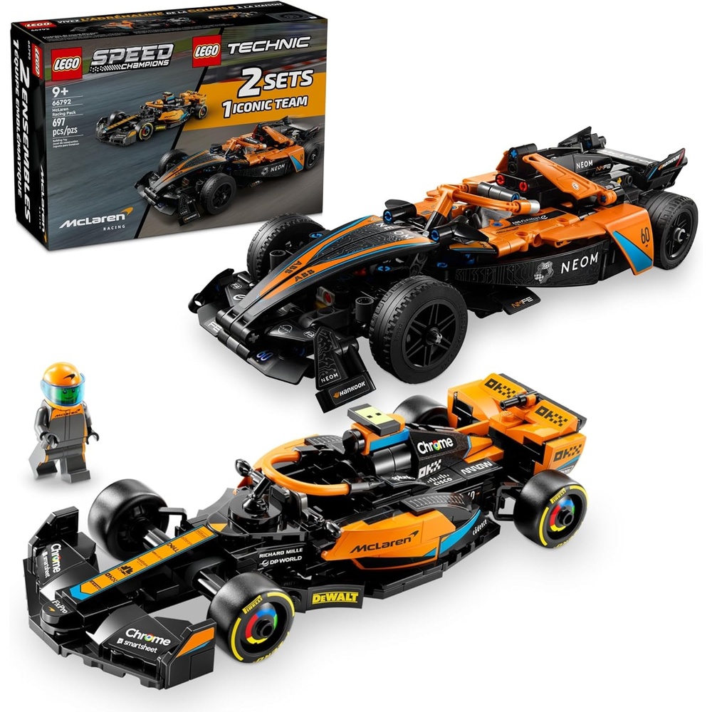 image:imageLEGO Technic amp Speed Champions McLaren Racing Pack Building Toys Set Race Cars Toys for Kids Boys amp Girls Ages 9 Gift for Birthdays 66792