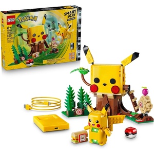 LEGO Pokémon SMART Play: Training House with Pikachu 72164 | All-in-One Building Set, Boys & Girls, Ages 6+, Interactive Pokémon Toys W/ Sounds, SMART Brick, 4 Tags & Charger, 400 pieces