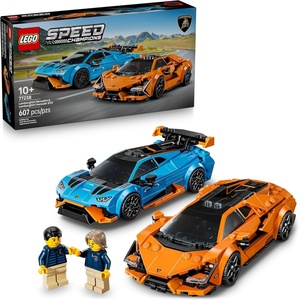 LEGO Speed Champions Lamborghini Revuelto & Huracán STO Car Toys – Building Toy for Pretend Play for Boys & Girls, Ages 10+ – Model Car Kit Display – Gift Idea for Kids – 77238