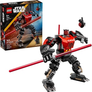 LEGO Star Wars Darth Maul Mech Kids Toy – Building Toy with Pretend Play Lightsaber – Birthday Gift Idea for Boys and Girls, Ages 6+ – Collectible Decor for Fans of The Clone Wars – 75411
