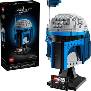 LEGO Star Wars Jango Fett Helmet – DIY Model Kit for Adults 18+ – Collectible Building Set – Room Decor Idea for Attack of The Clones Fans – Gift for Birthdays – 75408