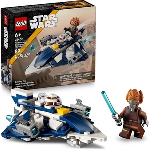 LEGO Star Wars Plo Koon’s Jedi Starfighter Microfighter Kids Toy – Building Toy for Pretend Play – Clone Wars Playset and Room Decor for Boys and Girls, Ages 6+ – Birthday Gift Idea – 75400