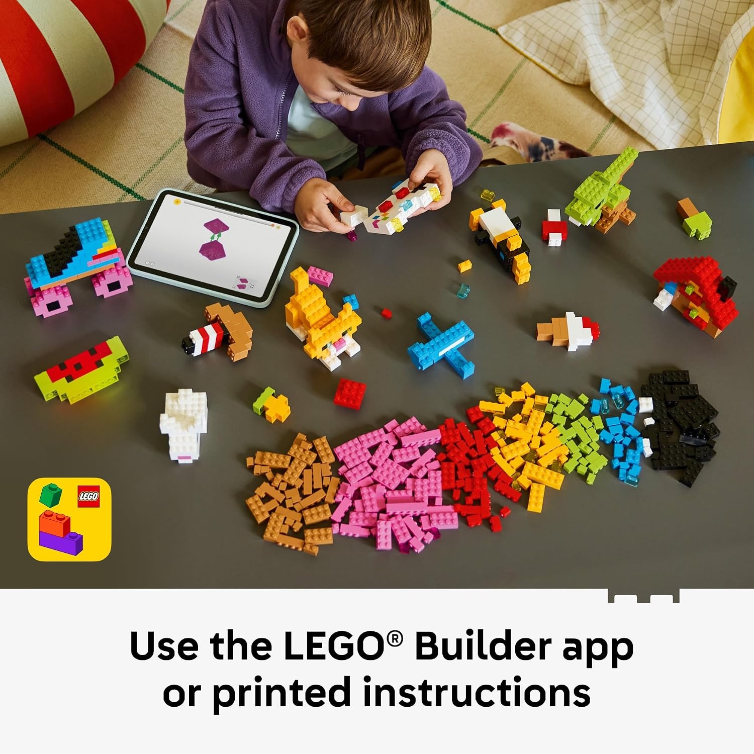 image:imageLEGO Classic Creative Colorful Bricks 11045 Preschool Building Toys for Girls amp Boys Ages 5 Sturdy Build for Pretend Play 820 pieces Gift Idea