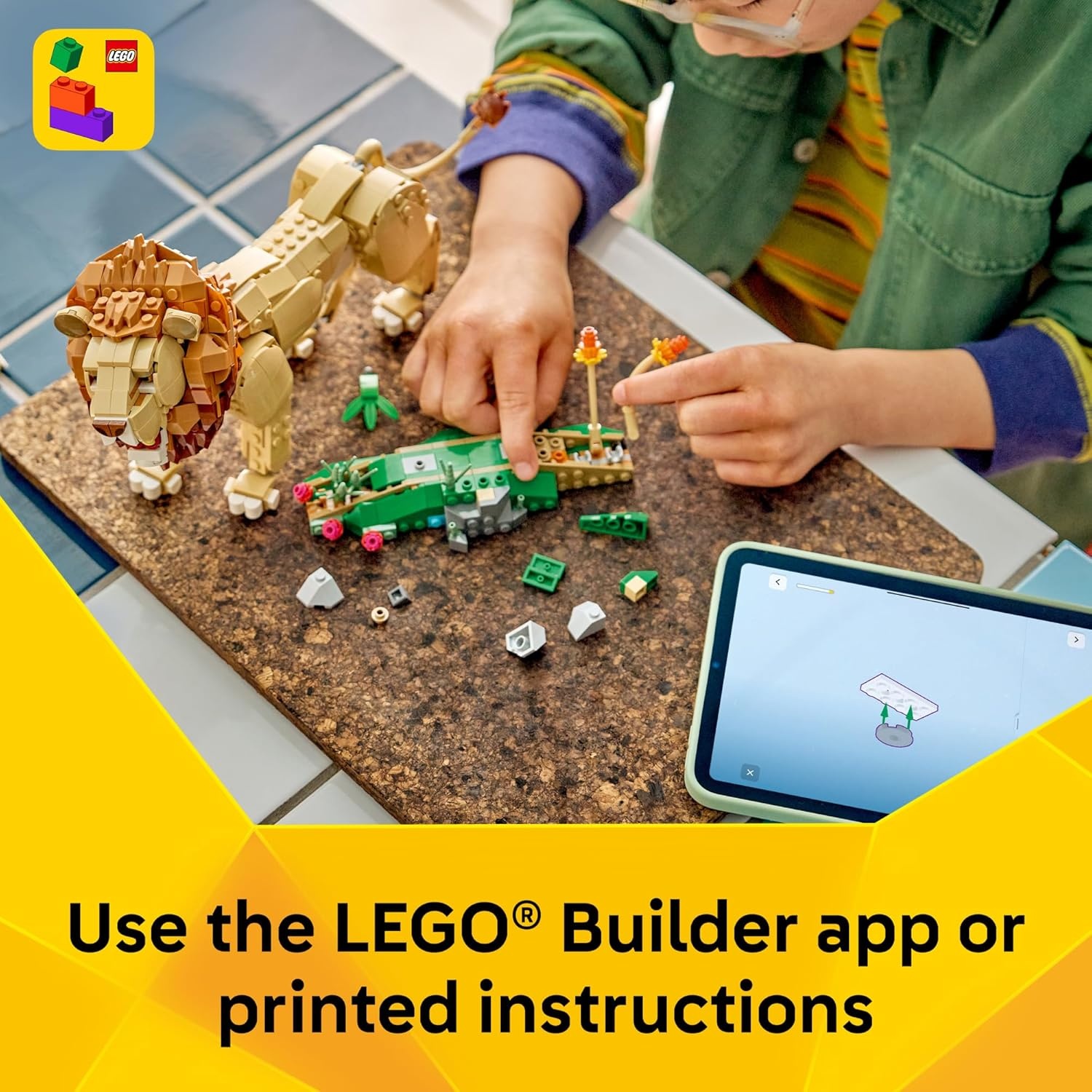 image:imageLEGO Creator 3 in 1 Wild Animals Majestic Lion Building Toy for Boys amp Girls Ages 9 Kids Bedroom or Desk Decor Lion Toy with 3 Building Options Gift for Birthdays 31386