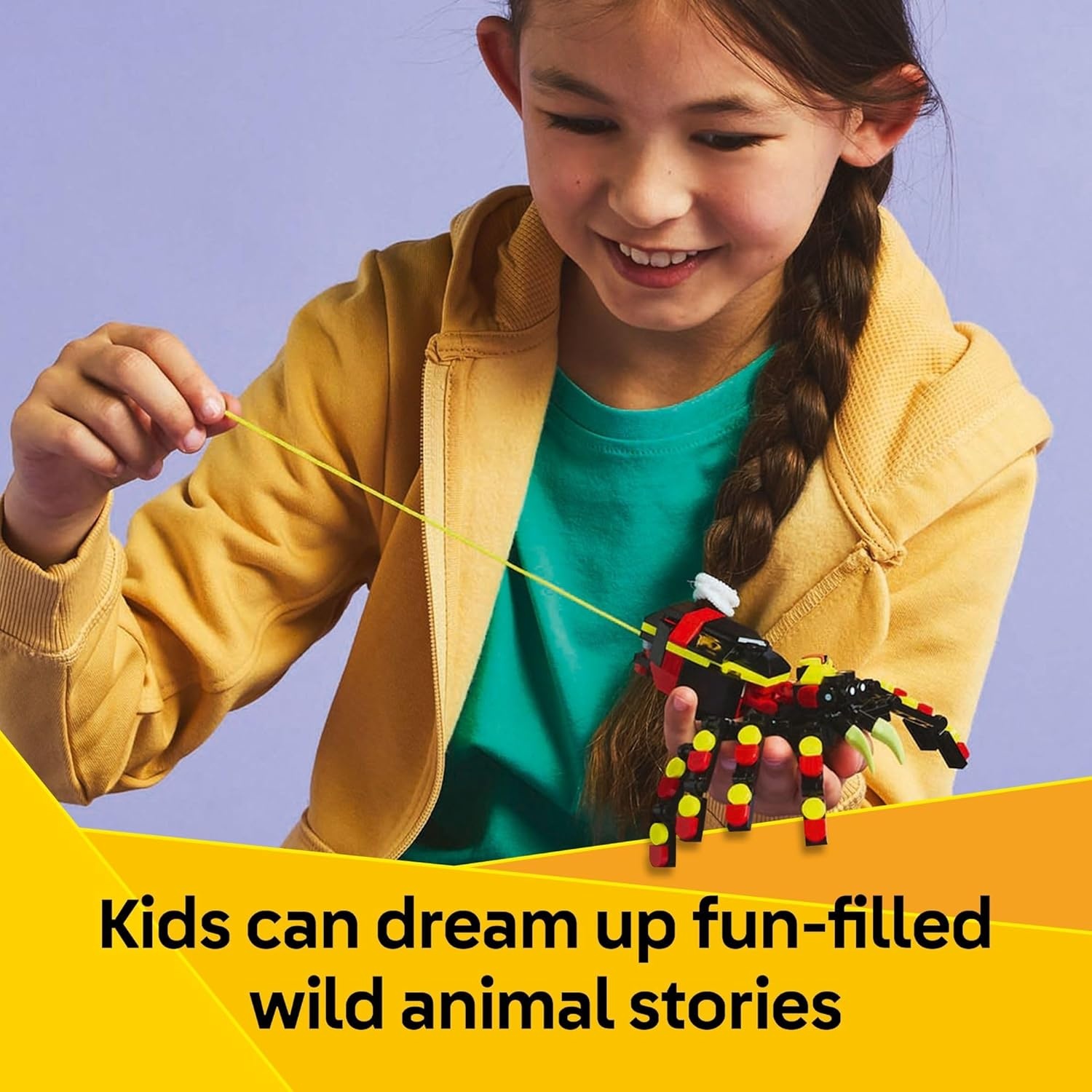 image:imageLEGO Creator 3 in 1 Wild Animals Surprising Spider Toy Building Toy with 3 Build Options Spider Scorpion or Snake Animal Figures for Kids Boys amp Girls Ages 7 Gift Idea for Birthday 31159