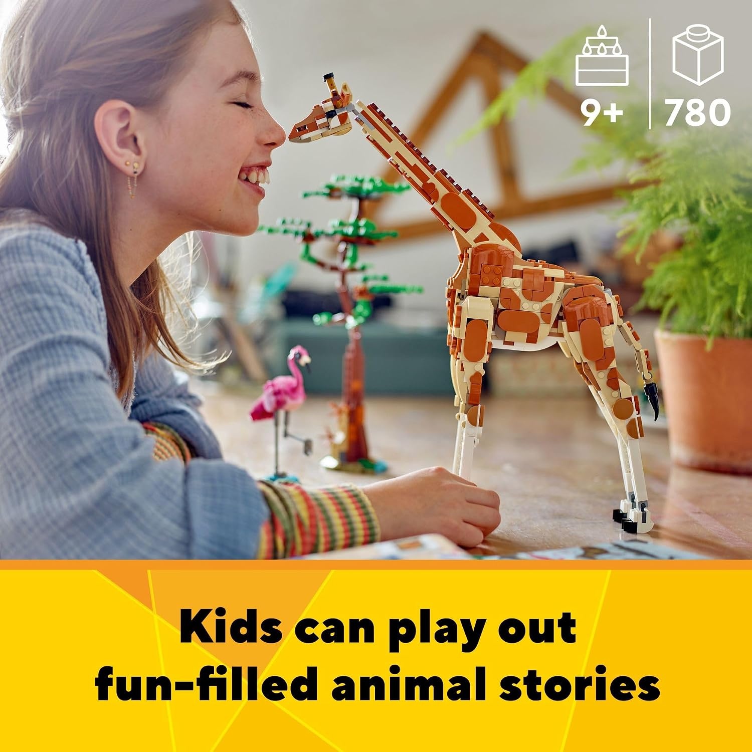 image:imageLEGO Creator 3 in 1 Wild Safari Animals Rebuilds into 3 Different Safari Animal Figures Giraffe Gazelle or Lion Toy Nature Toy Building Set for Kids Ages 9 Years Old and Up 31150