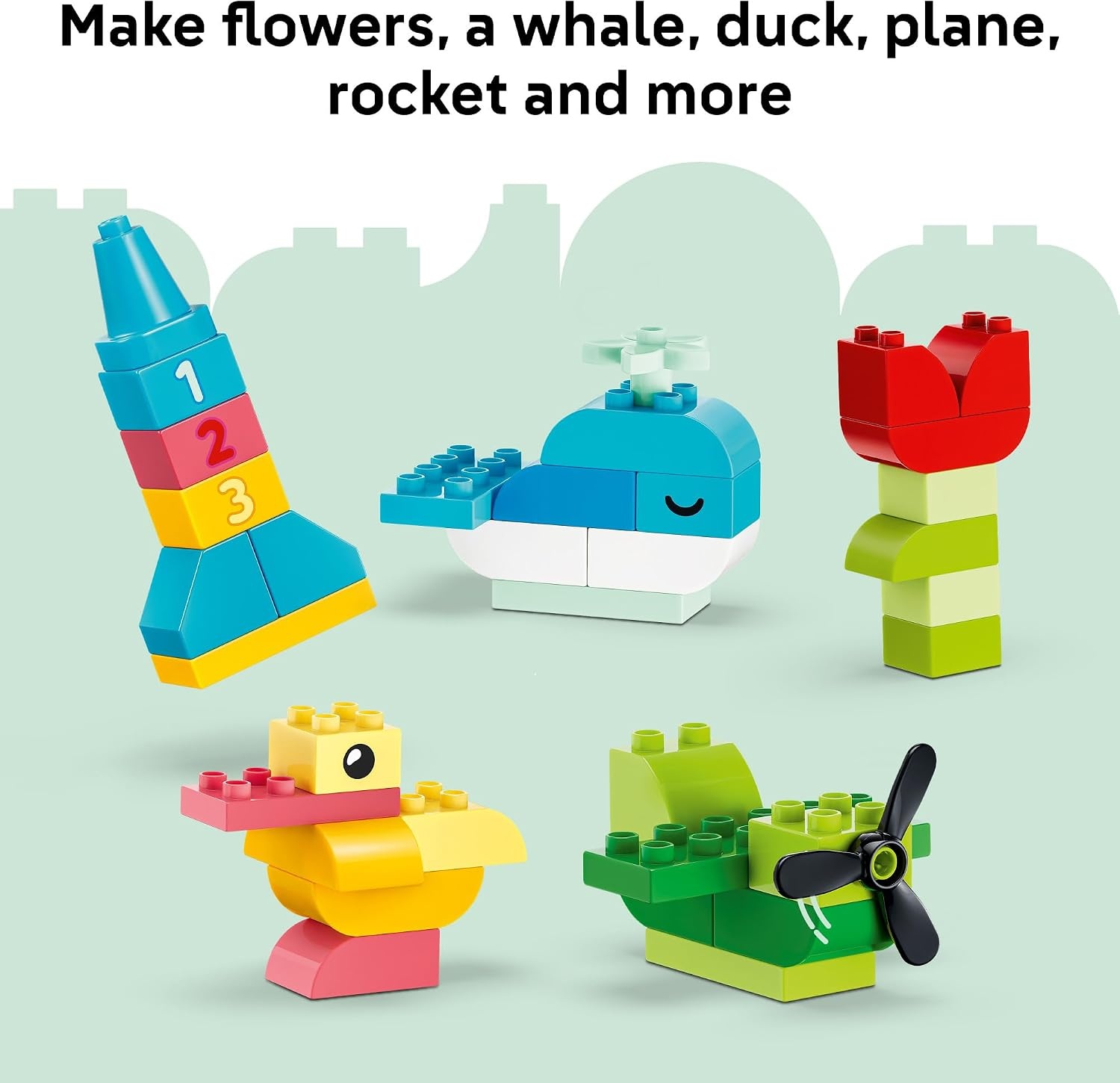 image:imageLEGO DUPLO Classic Colorful Creative Box 10479 Building Toys for Toddlers Ages 15 Sturdy Build for Pretend Play Develops Fine Motor Skills 80 pieces Gift Idea