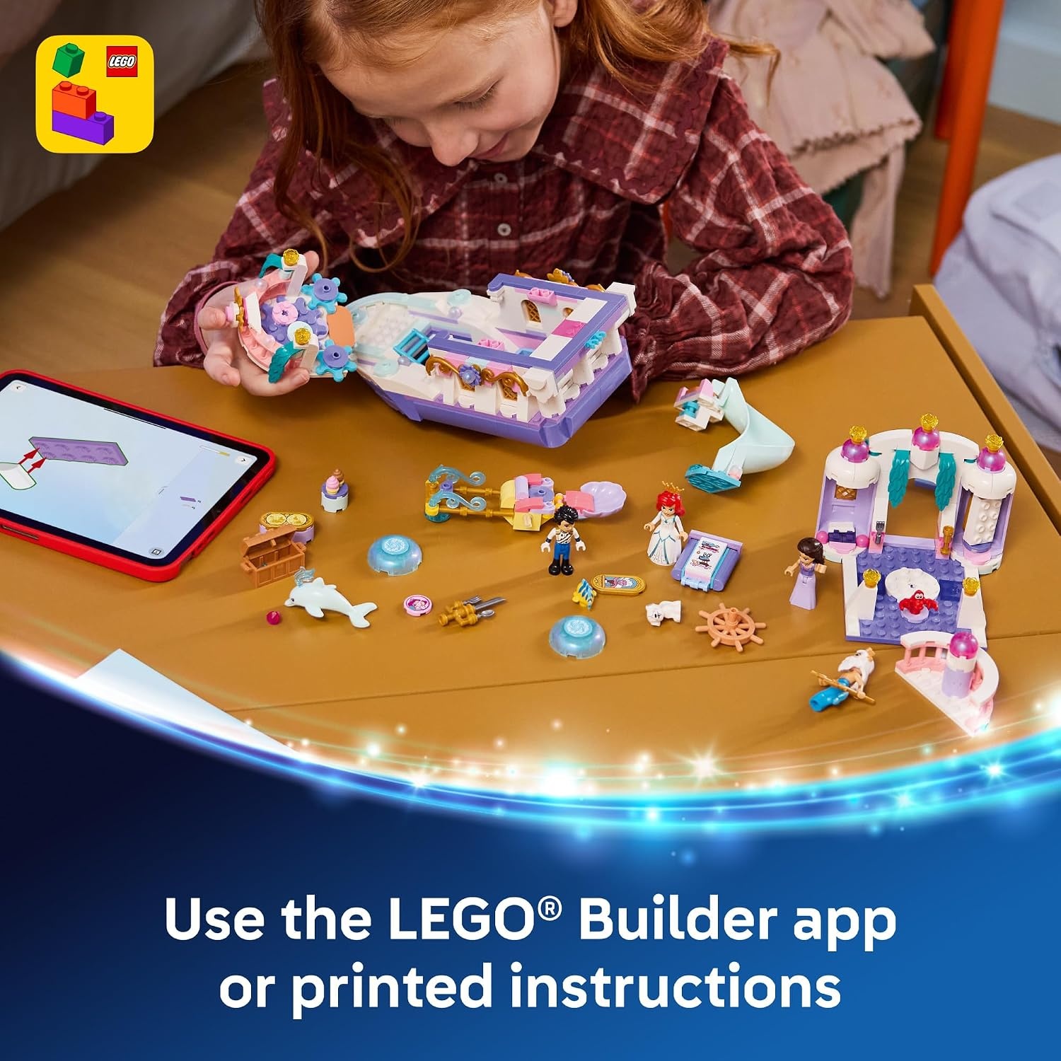 image:imageLEGO Disney Princess Ariels Royal Wedding Boat 43299 Building Toys for Girls amp Boys Ages 6 The Little Mermaid Movie Character Figures Fun Activity for Kids 519 pieces
