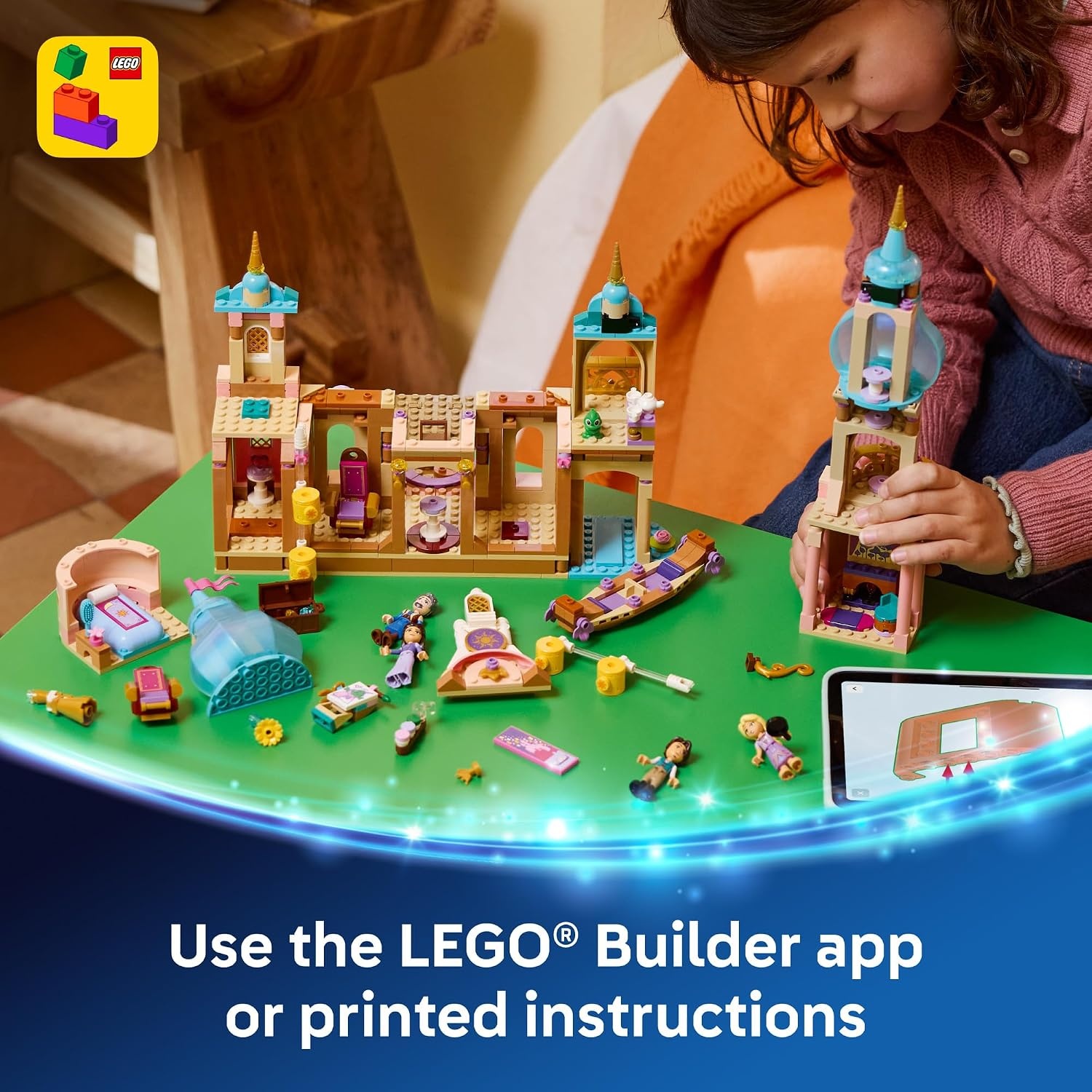 image:imageLEGO Disney Princess Rapunzels Castle 43297 Building Toys for Girls amp Boys Ages 6 Princess Castle Playset Movie Character Figures 676 pieces Gift for Birthdays