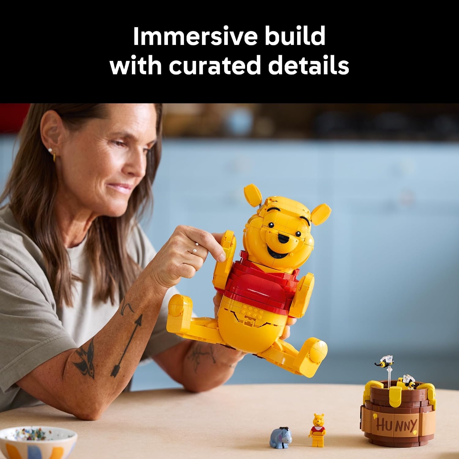 image:imageLEGO Disney Winnie The Pooh Building Set Home Office or Book Shelf Decor for Adult Fans Ages 18 WEeyore Figure Collectible Disney Gift 43300