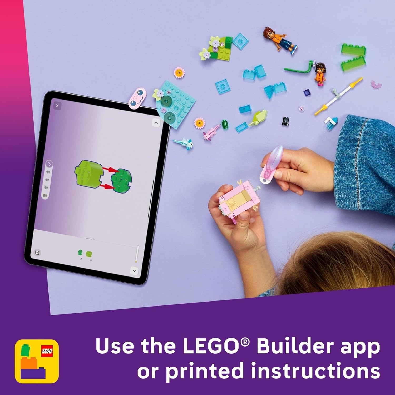 image:imageLEGO Friends Axolotl Adventure Boat Building Toy for Girls amp Boys Pretend Play Set for Kids Ages 5 WLeo Minidoll Alba Microdoll 2 Toy Pets amp Accessories Gift Idea for Birthdays 42681