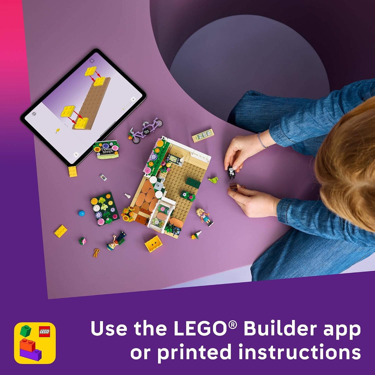 image:imageLEGO Friends Creative Flower Shop 42693 Building Toys for Girls amp Boys Ages 7 Toy Playset W 2 Minidolls 377 pieces Gift for Birthdays