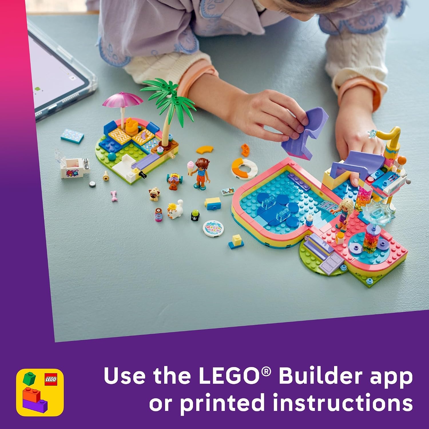 image:imageLEGO Friends Fun Water Park Day 42676 Building Toys for Girls amp Boys Ages 6 Playset W 2 Minidolls amp 4 Animal Figures 278 pieces Gift for Birthdays