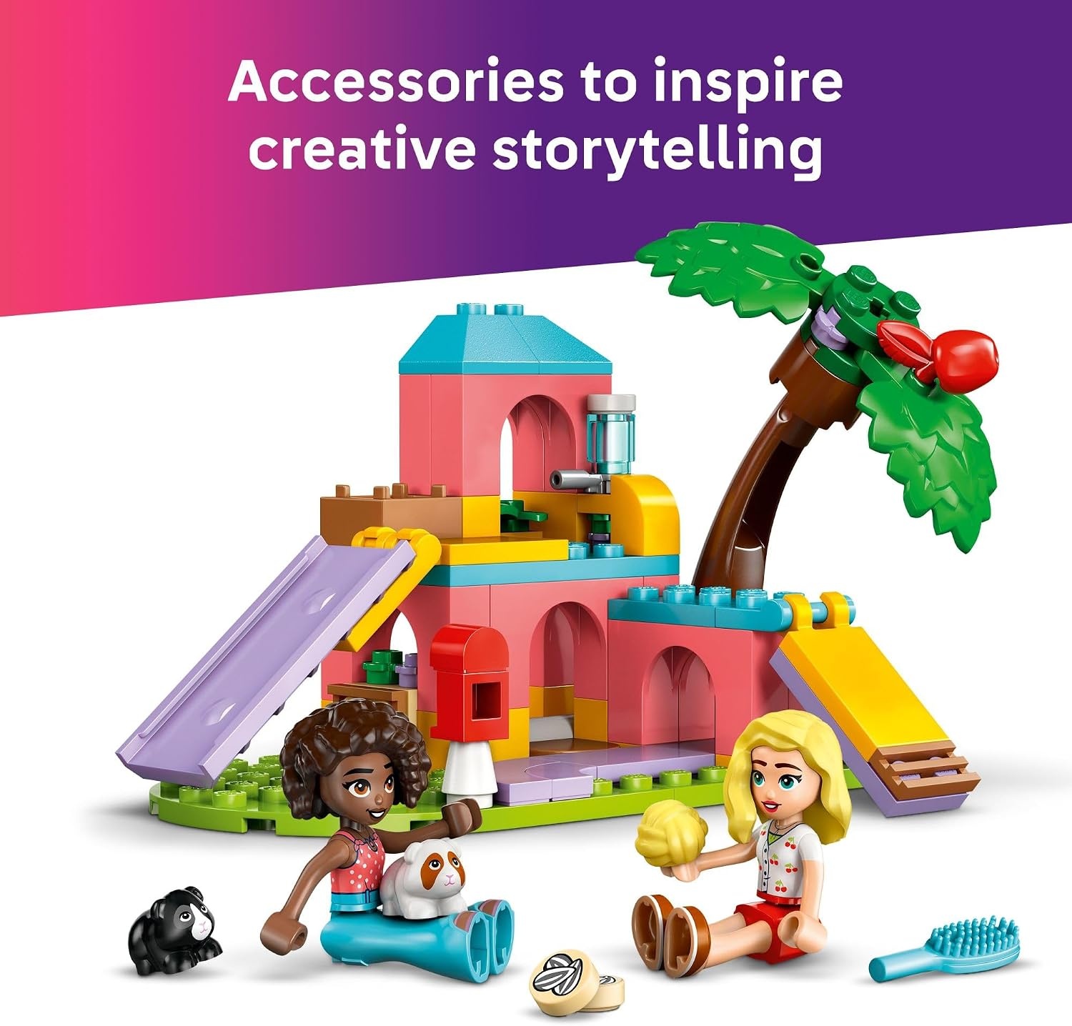 image:imageLEGO Friends Guinea Pig Playground Building Toy Pretend Play Set for Kids Girls and Boys Ages 5 with 2 Minidolls and 2 Animal Toys Gift Idea for Birthdays 42640