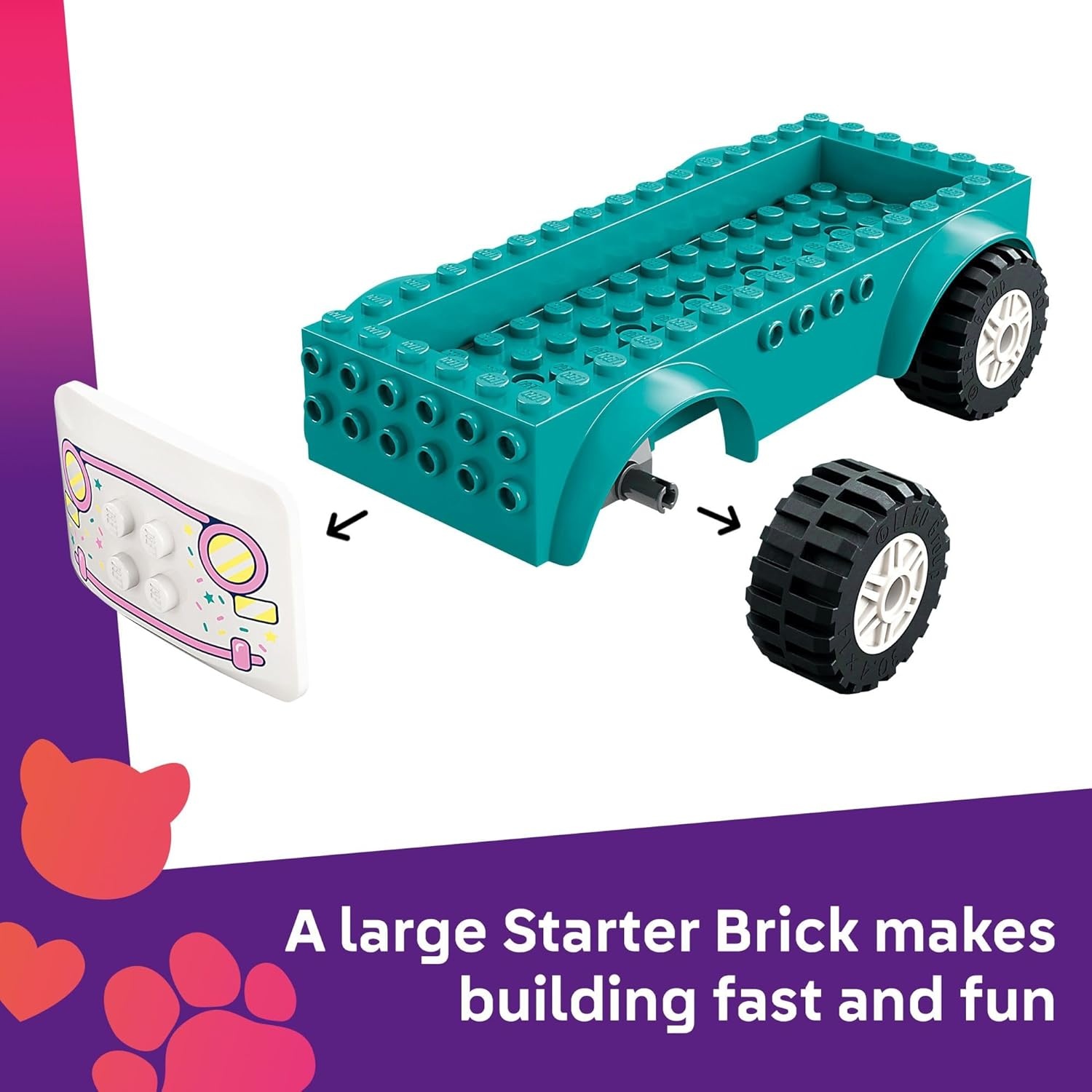 image:imageLEGO Friends Heartlake City Ice Cream Truck Toy Building Toy Pretend Play Set for Kids Girls and Boys Ages 4 Preschool Building Blocks with 2 Minidolls and Rabbit Figure 42644