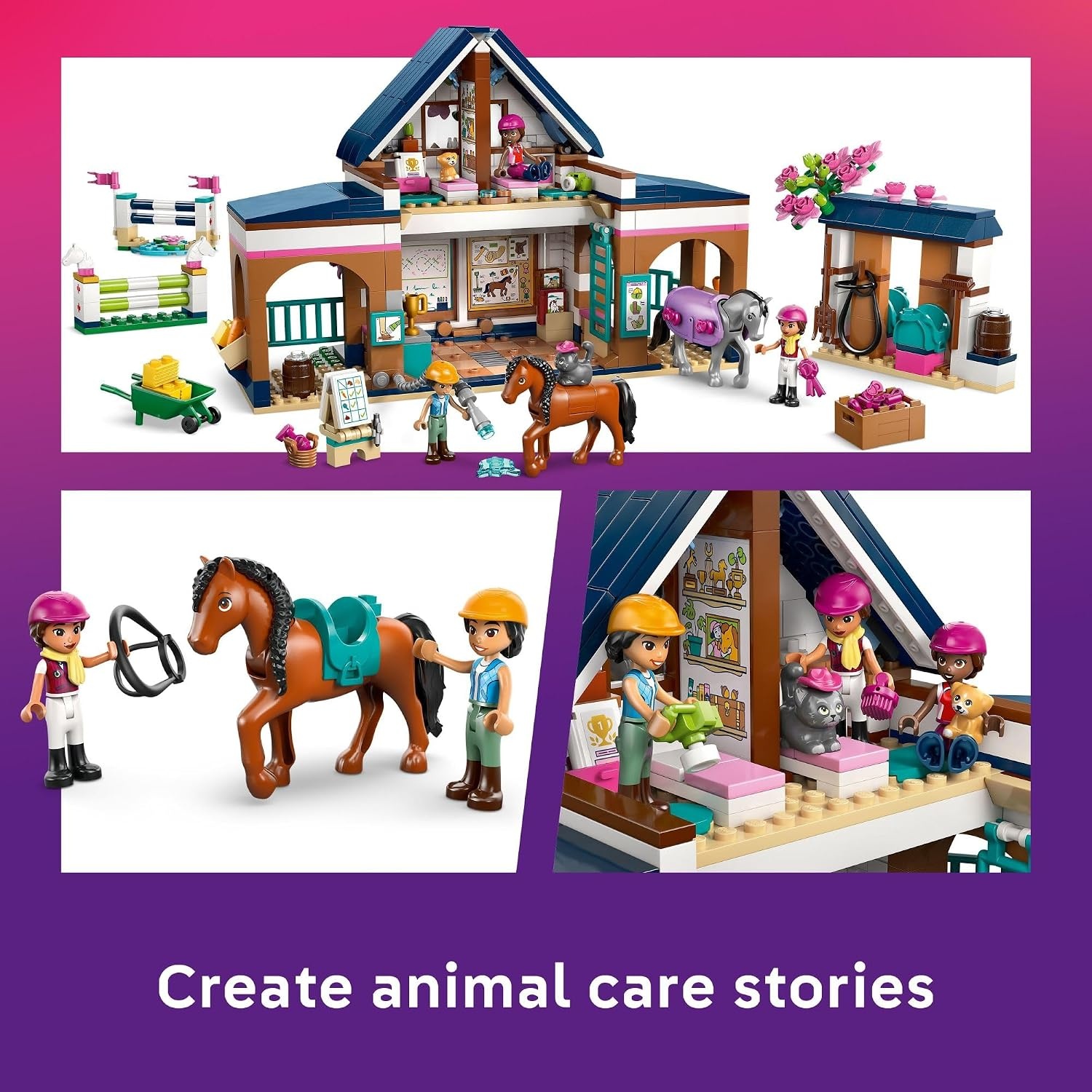 image:imageLEGO Friends Horse Stable and Riding Academy Building Toy for Girls amp Boys Pretend Play Set for Kids Ages 7 W3 Minidolls Toy Animal Figures amp Accessories Gift Idea for Birthdays 42688