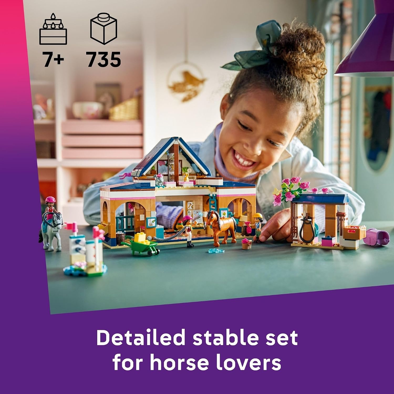 image:imageLEGO Friends Horse Stable and Riding Academy Building Toy for Girls amp Boys Pretend Play Set for Kids Ages 7 W3 Minidolls Toy Animal Figures amp Accessories Gift Idea for Birthdays 42688