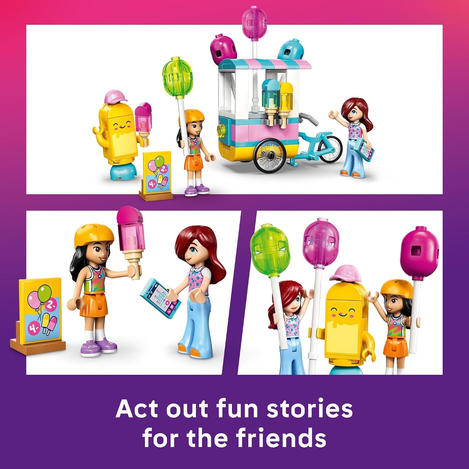 image:imageLEGO Friends Ice Cream amp Balloon Stand Building Toy for Girls amp Boys Pretend Play Set for Kids Ages 6 WLiann amp Paisley Minidolls amp Accessories Gift Idea for Birthdays 42692