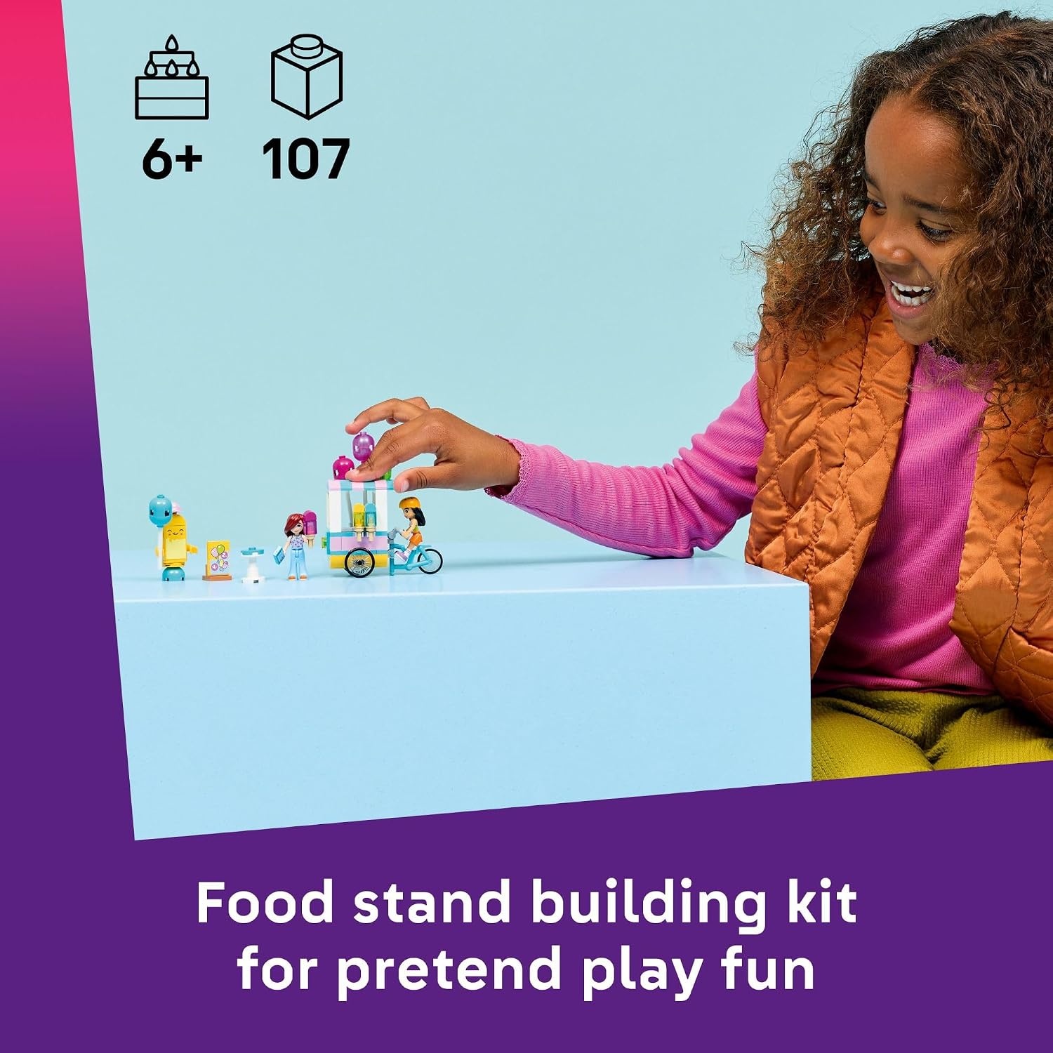 image:imageLEGO Friends Ice Cream amp Balloon Stand Building Toy for Girls amp Boys Pretend Play Set for Kids Ages 6 WLiann amp Paisley Minidolls amp Accessories Gift Idea for Birthdays 42692