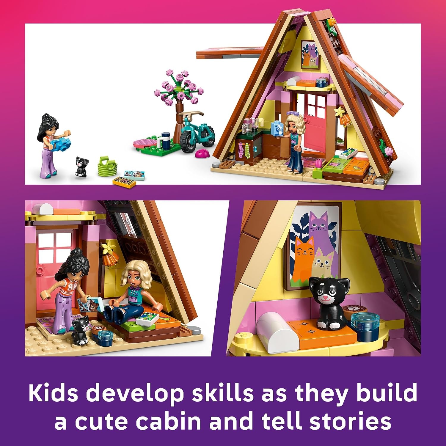 image:imageLEGO Friends Nature Glamping Cabin 42682 Building Toys for Girls amp Boys Ages 6 Dollhouse Cabin W 2 Minidolls for Pretend Play 295 pieces Gift For Birthdays