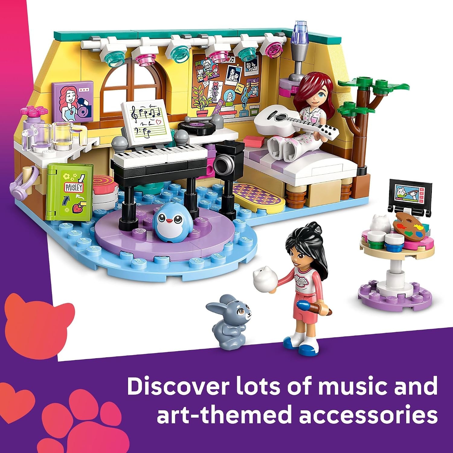 image:imageLEGO Friends Paisleys Room Building Toy Pretend Play Set for Kids Girls and Boys Ages 6 with 2 Minidolls Pet Bunny Figure and PlushieStyle Piece Gift Idea for Birthdays 42647