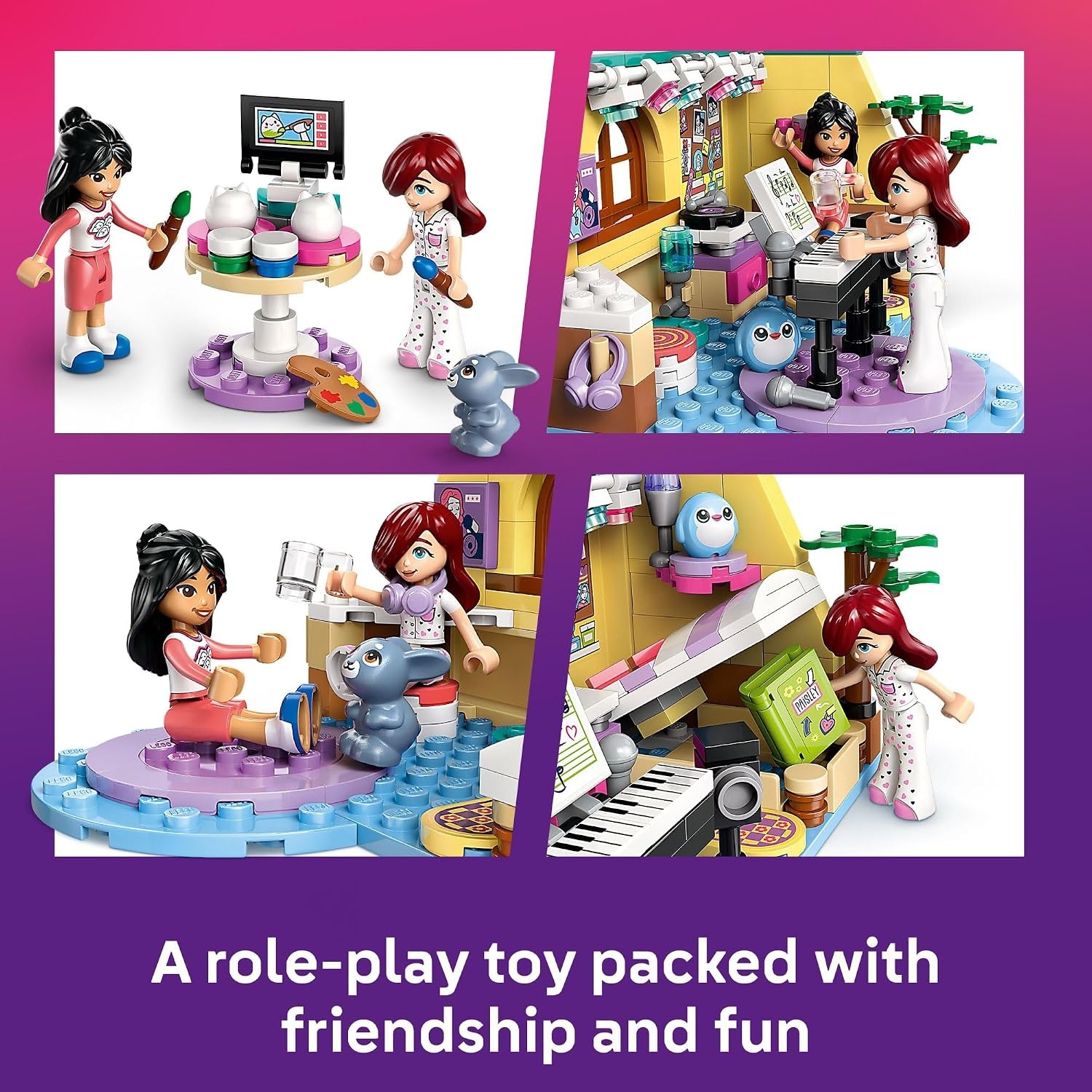 image:imageLEGO Friends Paisleys Room Building Toy Pretend Play Set for Kids Girls and Boys Ages 6 with 2 Minidolls Pet Bunny Figure and PlushieStyle Piece Gift Idea for Birthdays 42647