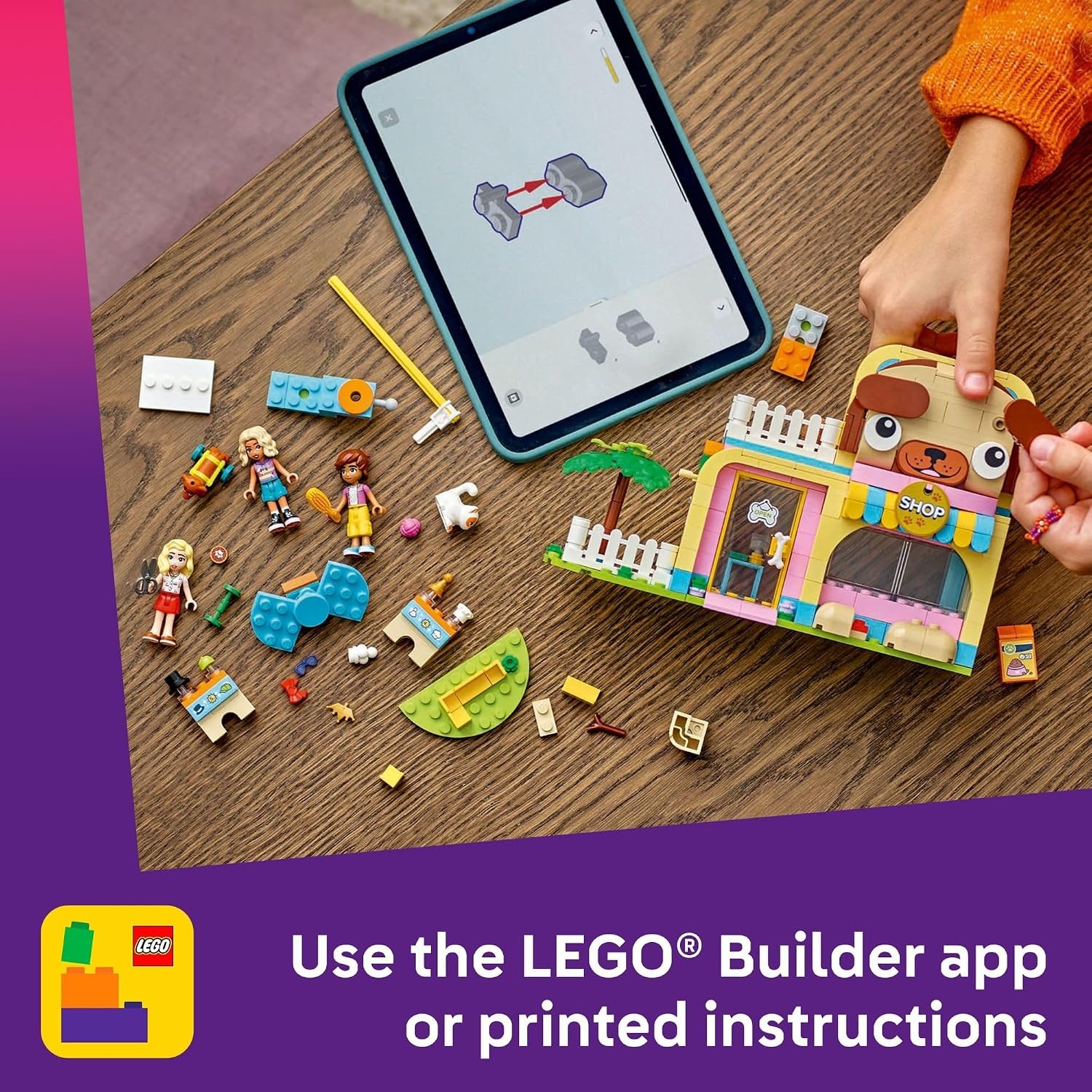 image:imageLEGO Friends Pet Accessories Shop Pretend Play Set Building Toy for Kids Girls and Boys Ages 6 with 3 Minidolls Toy Dog Cat amp Rabbit Gift Idea for Birthday 42650