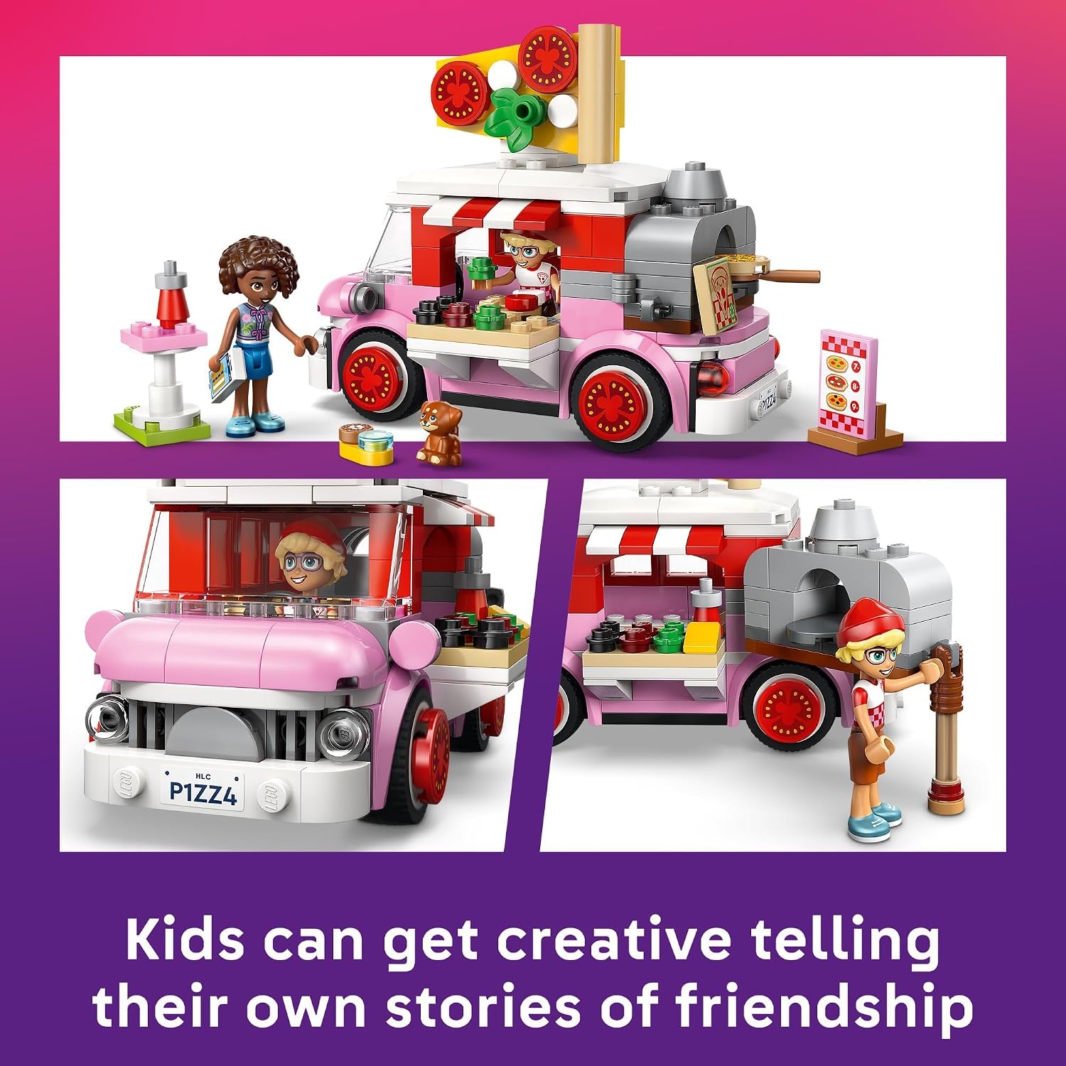 image:imageLEGO Friends Pizza Truck 42694 Building Toys for Girls amp Boys Ages 6 Toy Truck Playset W 2 Minidolls 190 pieces Gift for Birthdays