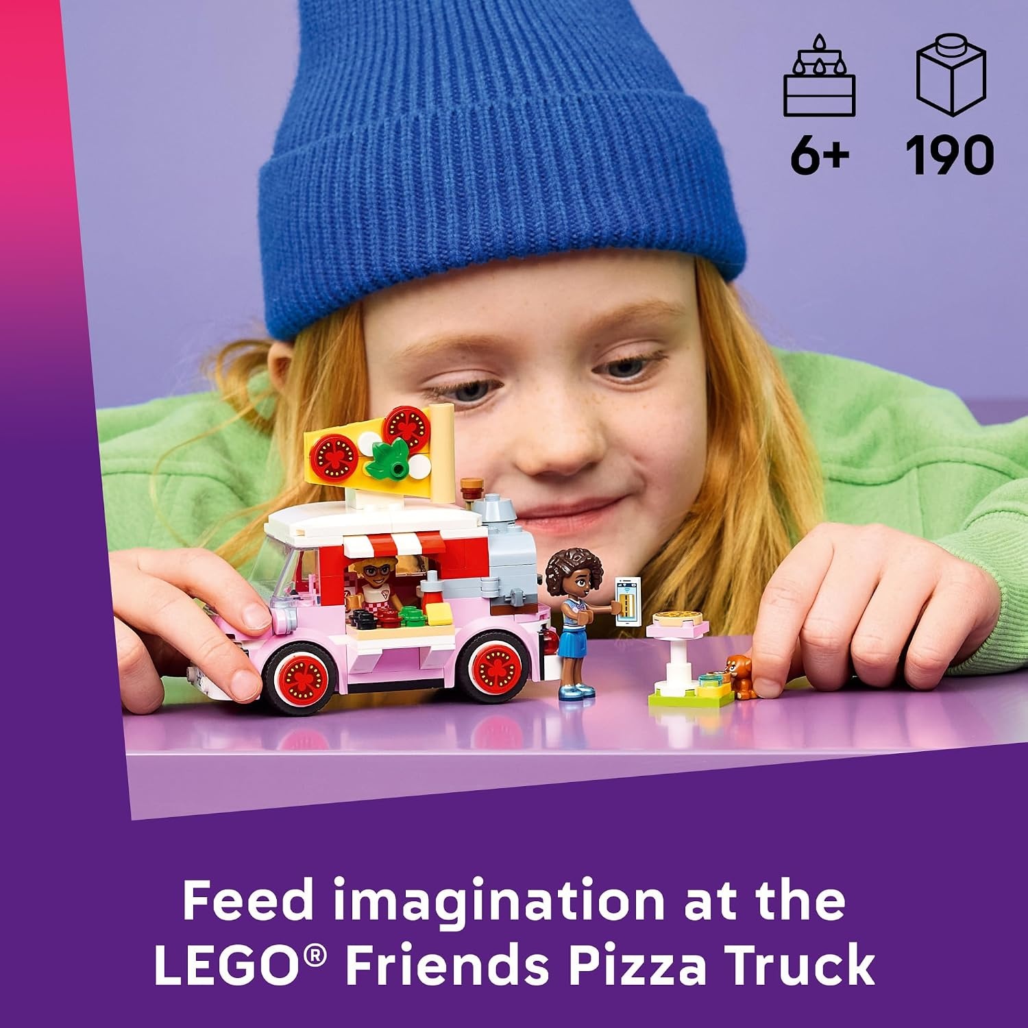 image:imageLEGO Friends Pizza Truck 42694 Building Toys for Girls amp Boys Ages 6 Toy Truck Playset W 2 Minidolls 190 pieces Gift for Birthdays