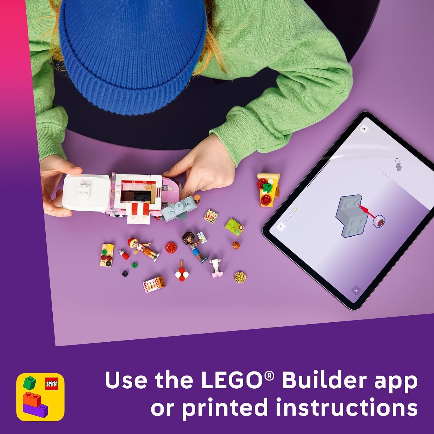 image:imageLEGO Friends Pizza Truck 42694 Building Toys for Girls amp Boys Ages 6 Toy Truck Playset W 2 Minidolls 190 pieces Gift for Birthdays
