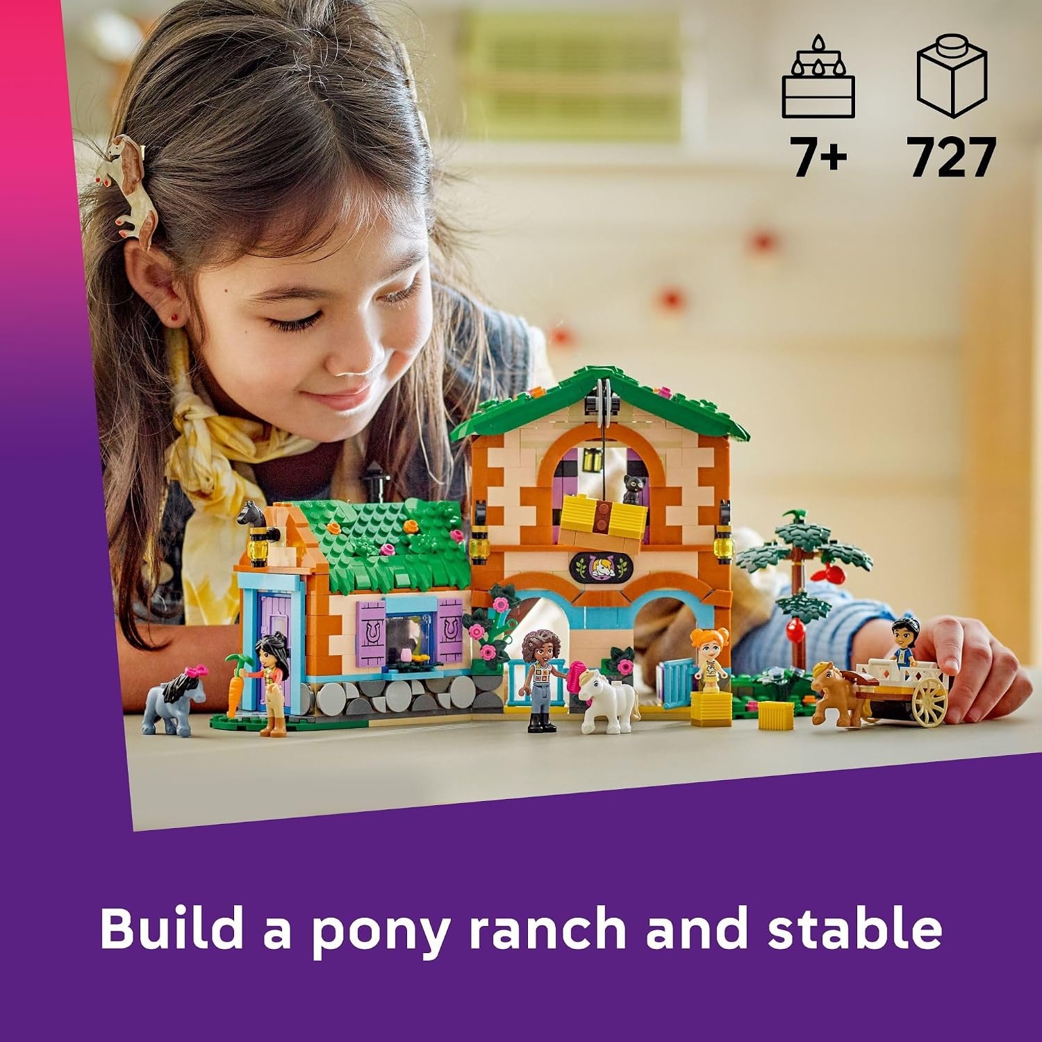 image:imageLEGO Friends Pony Ranch amp Stable Pretend Play Building Toy Playset with 3 Horse Toys for Creative Storytelling Birthday Gift Idea for Girls amp Boys Ages 7 Who Love Horse Stuff 42654