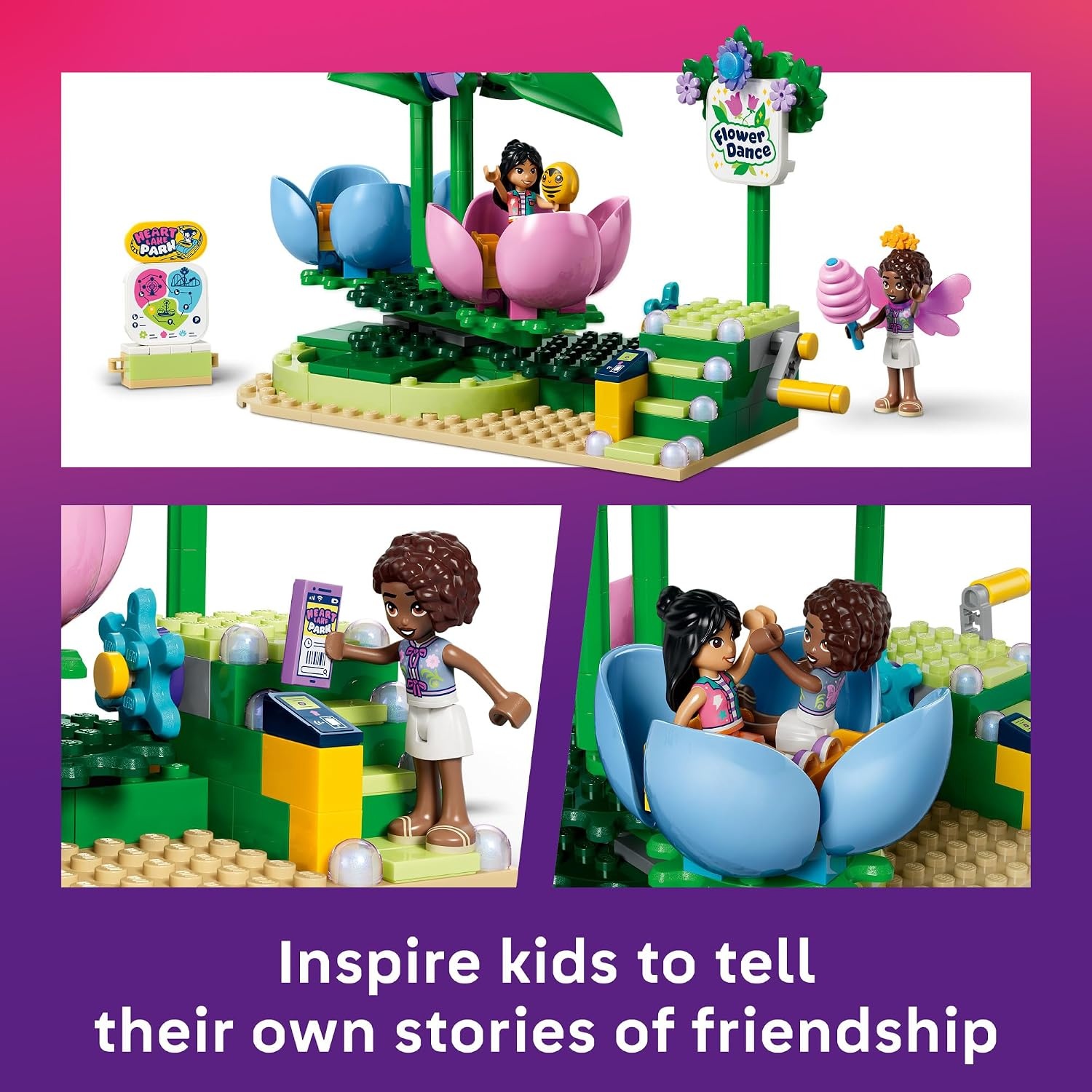 image:imageLEGO Friends Spinning Flower amp Fairy Teacup Ride 42702 Building Toy for Girls amp Boys Ages 7 Toy Playset W 3 Minidolls Functional Rides 321 pieces Gift for Birthdays