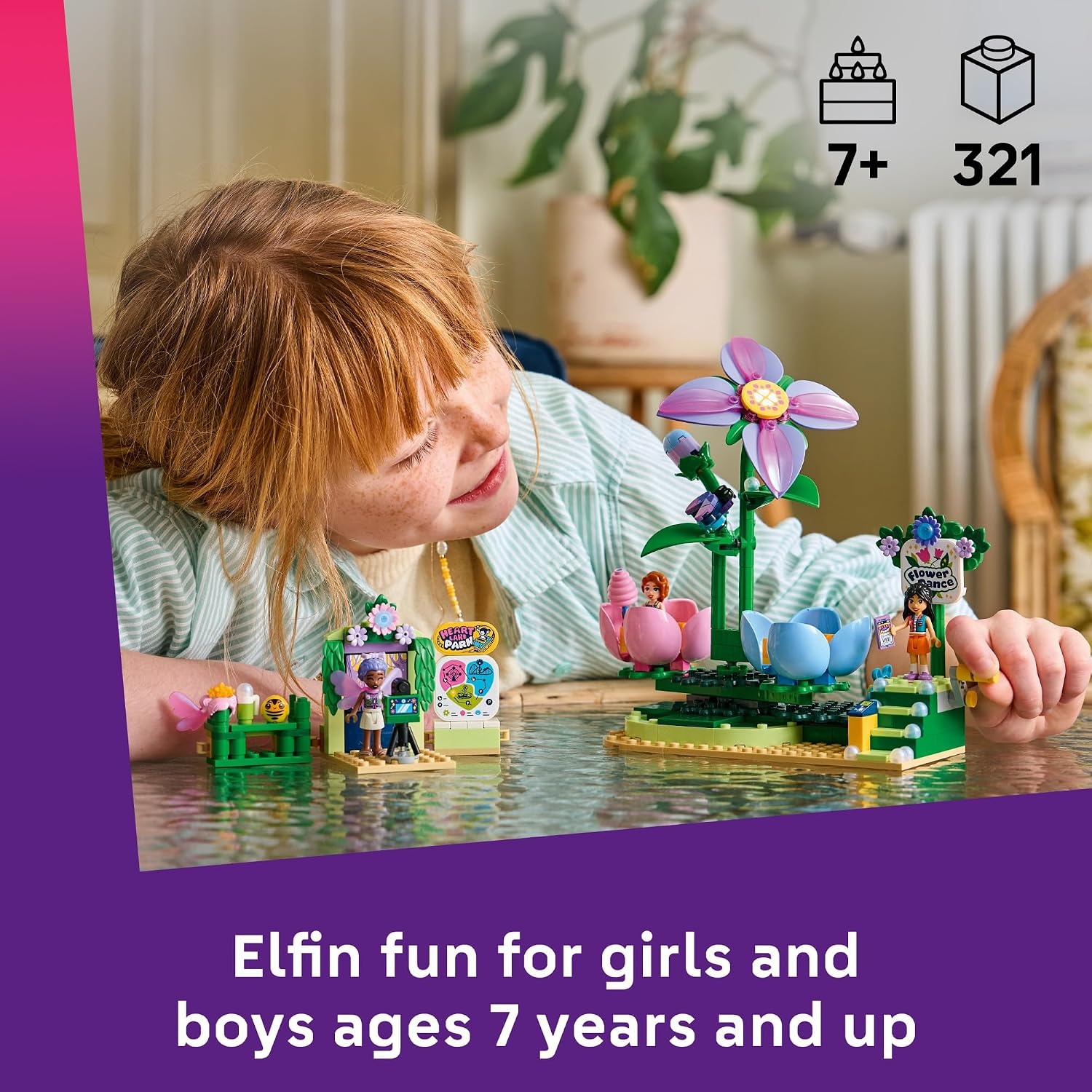 image:imageLEGO Friends Spinning Flower amp Fairy Teacup Ride 42702 Building Toy for Girls amp Boys Ages 7 Toy Playset W 3 Minidolls Functional Rides 321 pieces Gift for Birthdays
