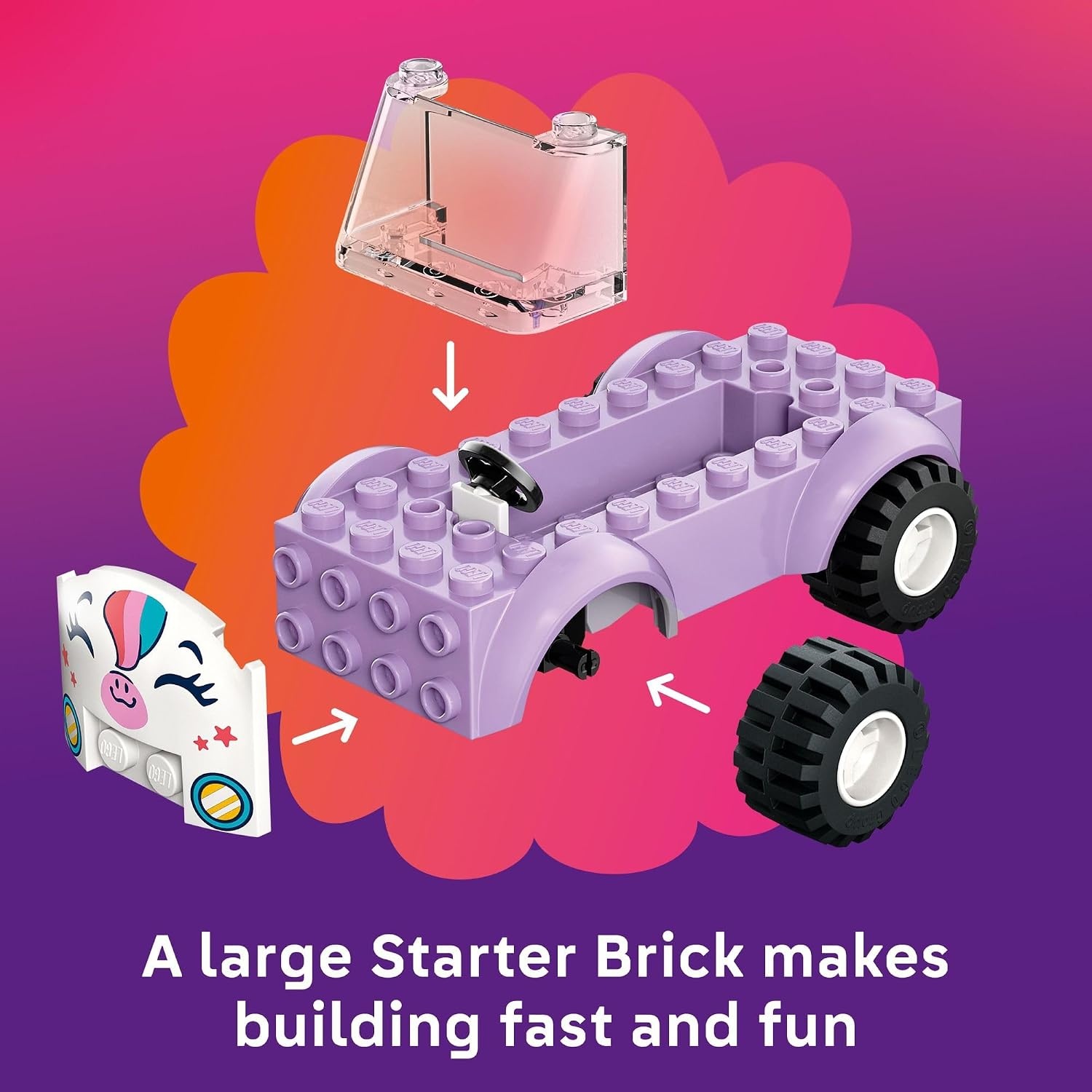 image:imageLEGO Friends Unicorn Cake Delivery Car Building Toy for Girls amp Boys Pretend Play Set for Preschool Kids Ages 4 WPaisley amp Leo Minidolls amp Accessories Gift Idea for Birthdays 42675