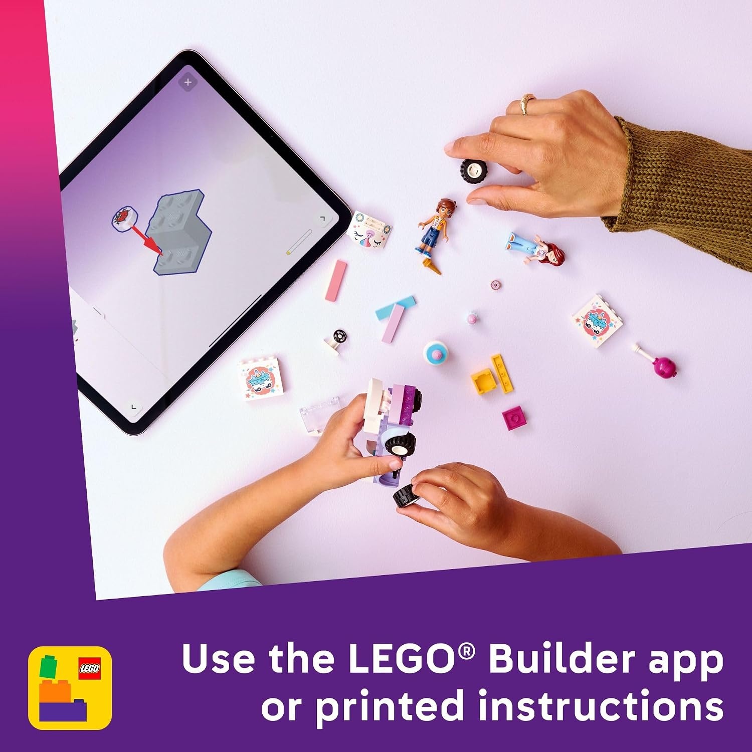 image:imageLEGO Friends Unicorn Cake Delivery Car Building Toy for Girls amp Boys Pretend Play Set for Preschool Kids Ages 4 WPaisley amp Leo Minidolls amp Accessories Gift Idea for Birthdays 42675