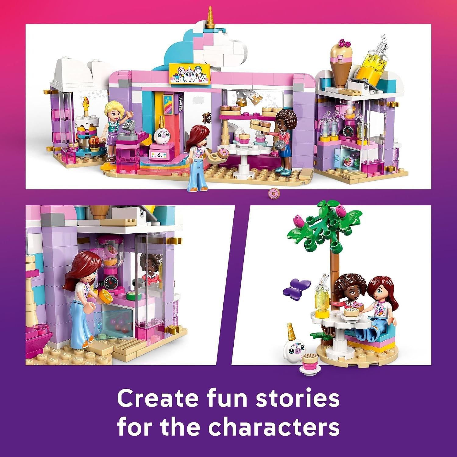 image:imageLEGO Friends Unicorn Dream Caf Building Toy for Girls amp Boys Pretend Playset for Kids Ages 6 Gift for Birthdays WPaisley Aliya amp Iza Minidolls amp Accessories 42684