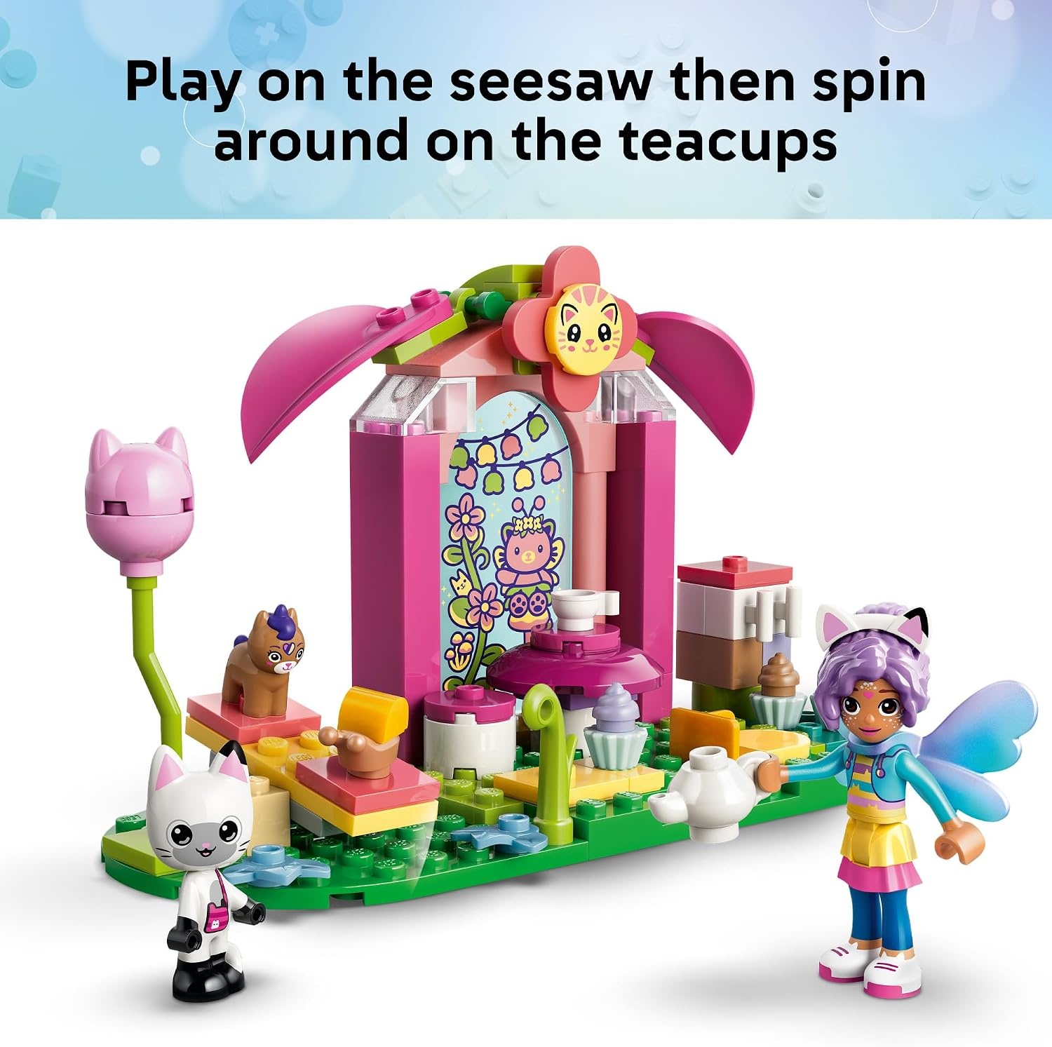 image:imageLEGO Gabbys Dollhouse Fairy Roller Coaster and Tea Party 11214 Preschool Building Toys for Girls amp Boys Ages 4 W Starter Bricks Sturdy Build for Pretend Play 137 pieces Gift Idea