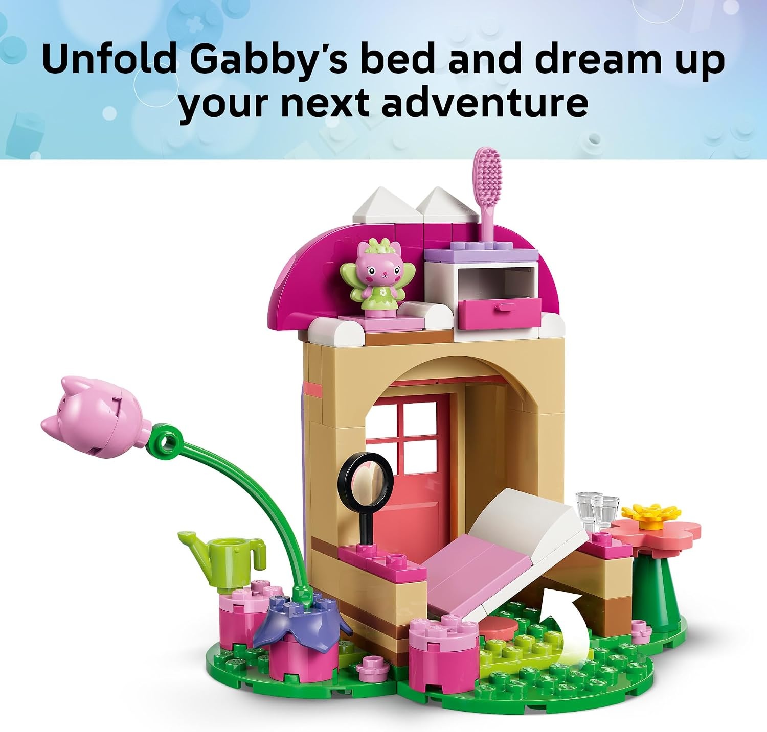 image:imageLEGO Gabbys Dollhouse Kitty Fairys Garden House 11212 Preschool Building Toys for Girls amp Boys Ages 4 W Starter Bricks Sturdy Build for Pretend Play 103 pieces Gift Idea