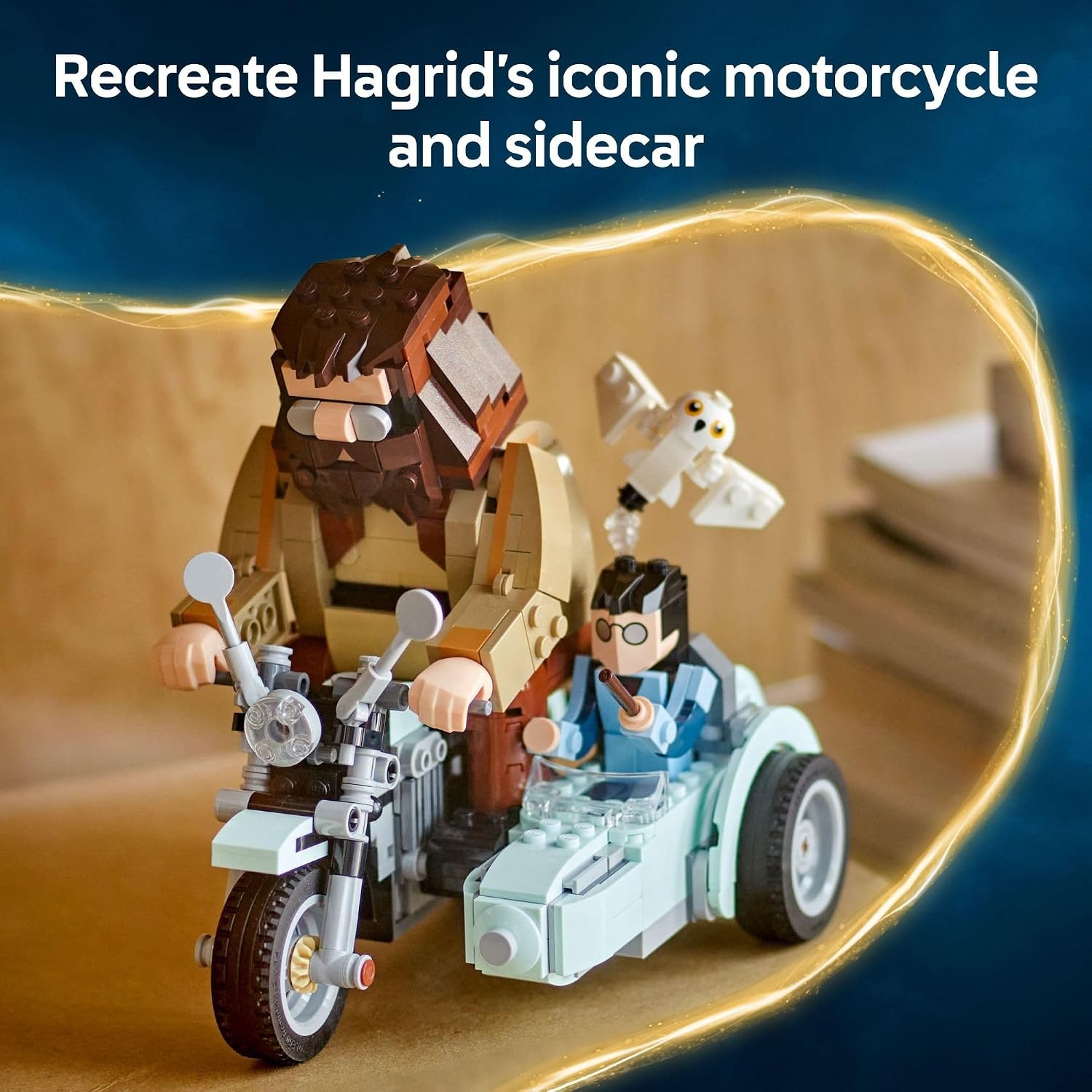 image:imageLEGO Harry Potter Hagrid amp Harrys Motorcycle Ride Building Toy Kids Motorcycle Toy for Boys and Girls Harry Potter Fans Ages 9 Gift Idea for Birthdays 76443