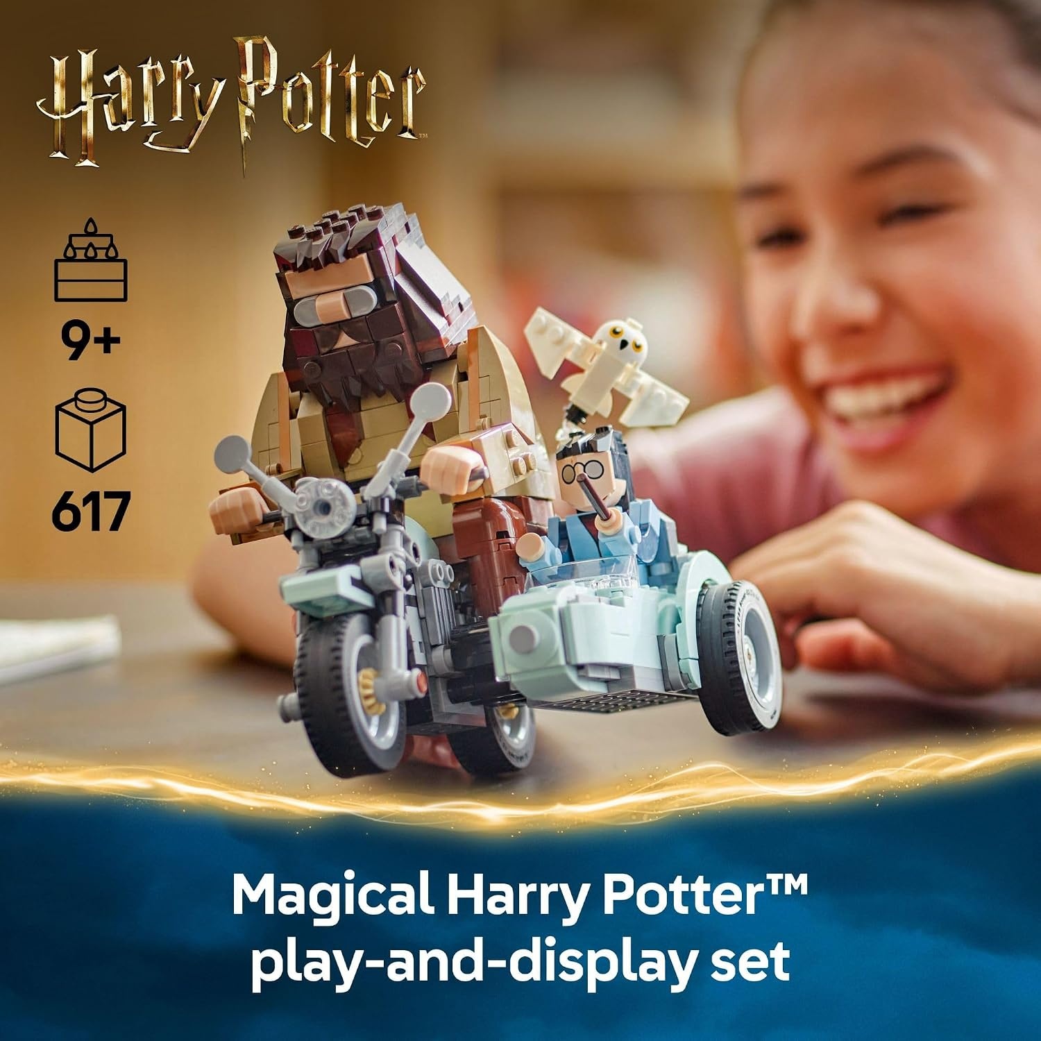 image:imageLEGO Harry Potter Hagrid amp Harrys Motorcycle Ride Building Toy Kids Motorcycle Toy for Boys and Girls Harry Potter Fans Ages 9 Gift Idea for Birthdays 76443