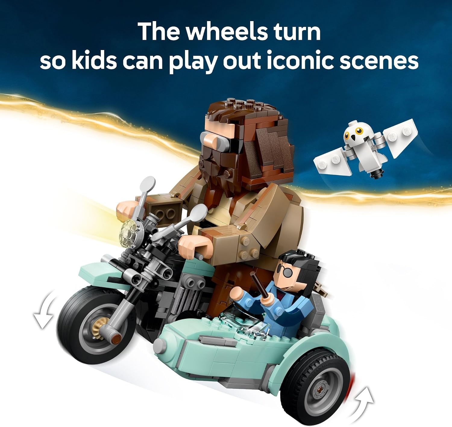 image:imageLEGO Harry Potter Hagrid amp Harrys Motorcycle Ride Building Toy Kids Motorcycle Toy for Boys and Girls Harry Potter Fans Ages 9 Gift Idea for Birthdays 76443