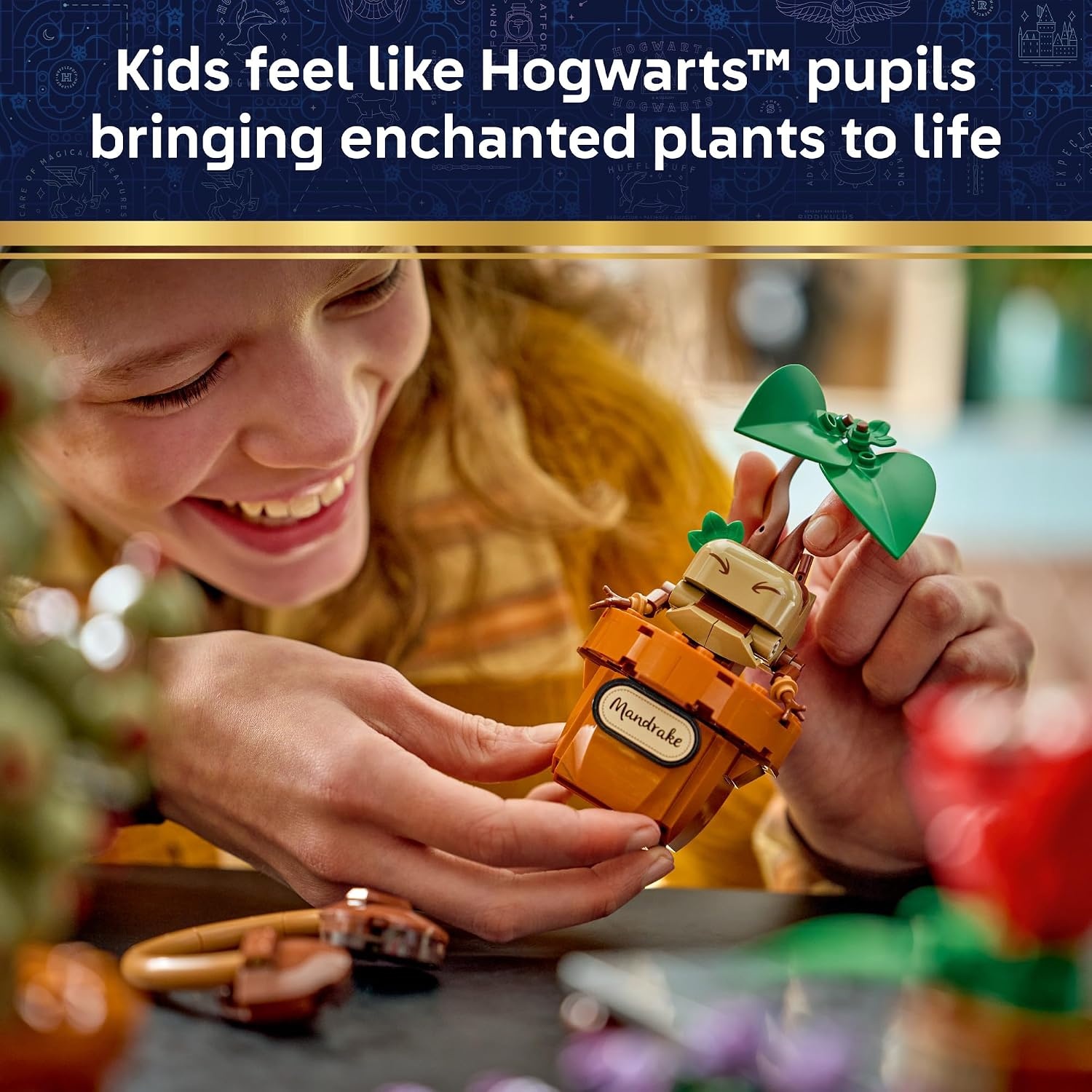 image:imageLEGO Harry Potter Hogwarts Herbology Plants 76474 Building Toy for Girls amp Boys Ages 12 Movable Features Display as Bedroom or Desk Decor 817 pieces Gift for Fans