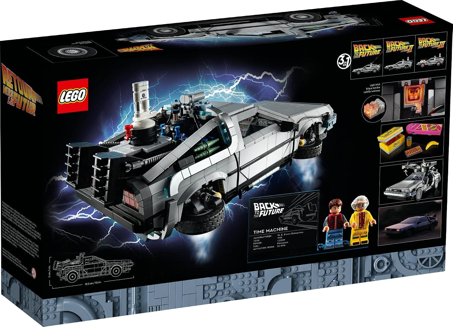 image:imageLEGO Icons Back to the Future Time Machine 10300 Model Car Building Kit Based on the Delorean from the Iconic Movie Perfect Build for Teens and Adults Who Love to Create Lego Back To The Future Lego 1872 Pieces Time Machine 10300FrustrationFree Packaging