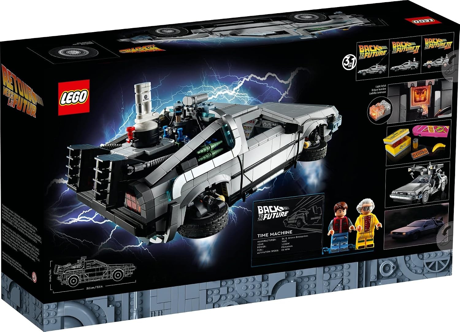 image:imageLEGO Icons Back to the Future Time Machine 10300 Model Car Building Kit Based on the Delorean from the Iconic Movie Perfect Build for Teens and Adults Who Love to Create Lego Back To The Future Lego 1872 Pieces Time Machine 10300Standard Packaging