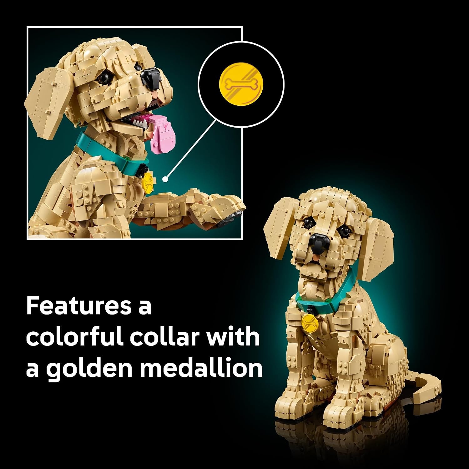 image:imageLEGO Icons Golden Retriever Puppy Building Set for Adults Ages 18 Gift for Birthdays Decor for Home Bedroom or Book Shelf Posable Dog Figure 11384