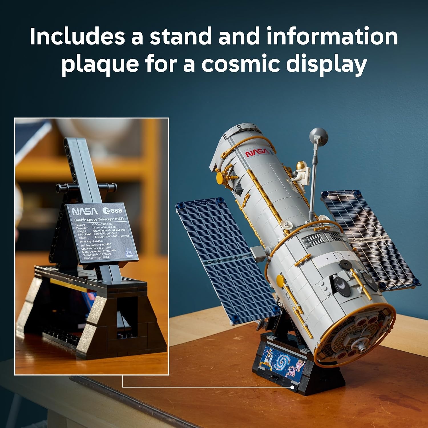 image:imageLEGO Icons Hubble Space Telescope 11382 Building Sets for Adults Ages 18 Space Model Decor Home Office or Book Shelf Display 1252 pieces Gift Idea