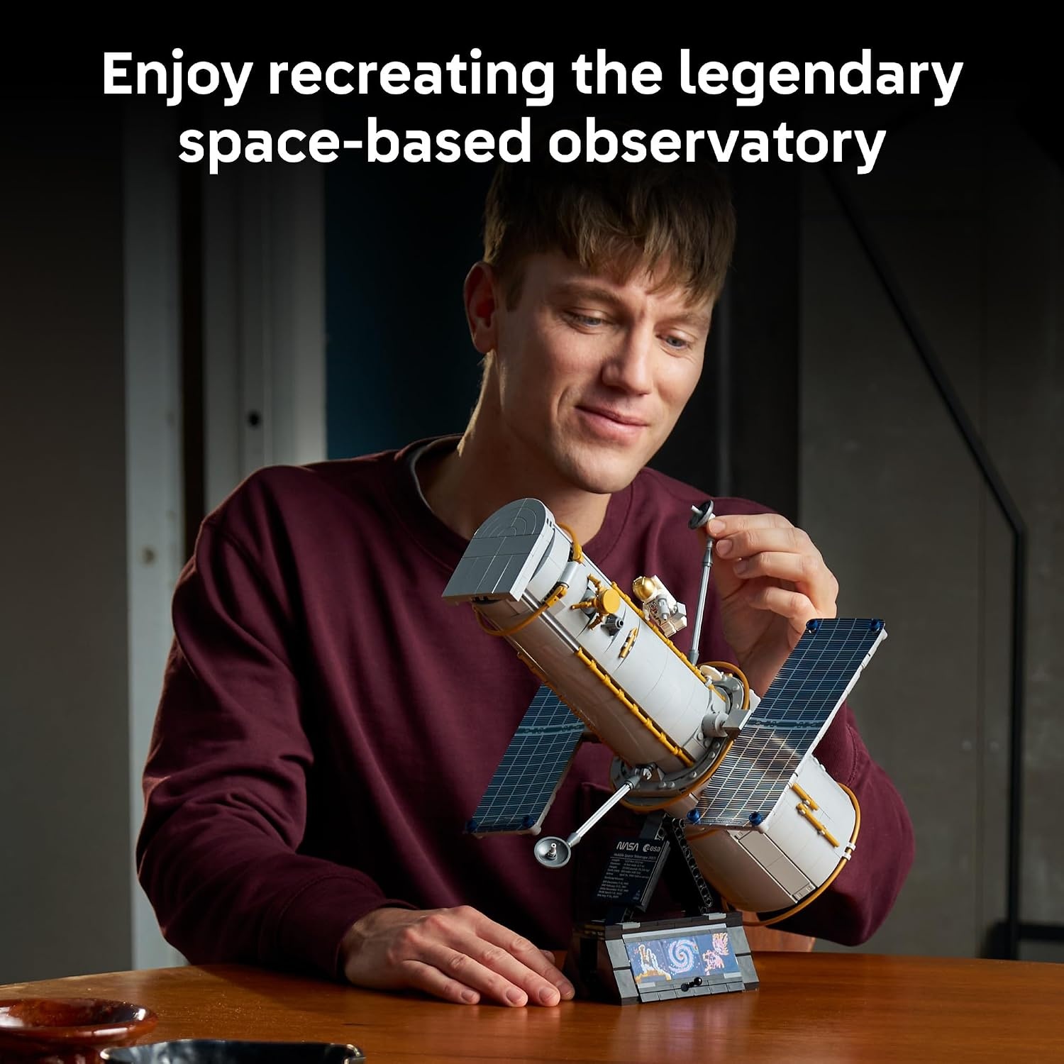 image:imageLEGO Icons Hubble Space Telescope 11382 Building Sets for Adults Ages 18 Space Model Decor Home Office or Book Shelf Display 1252 pieces Gift Idea